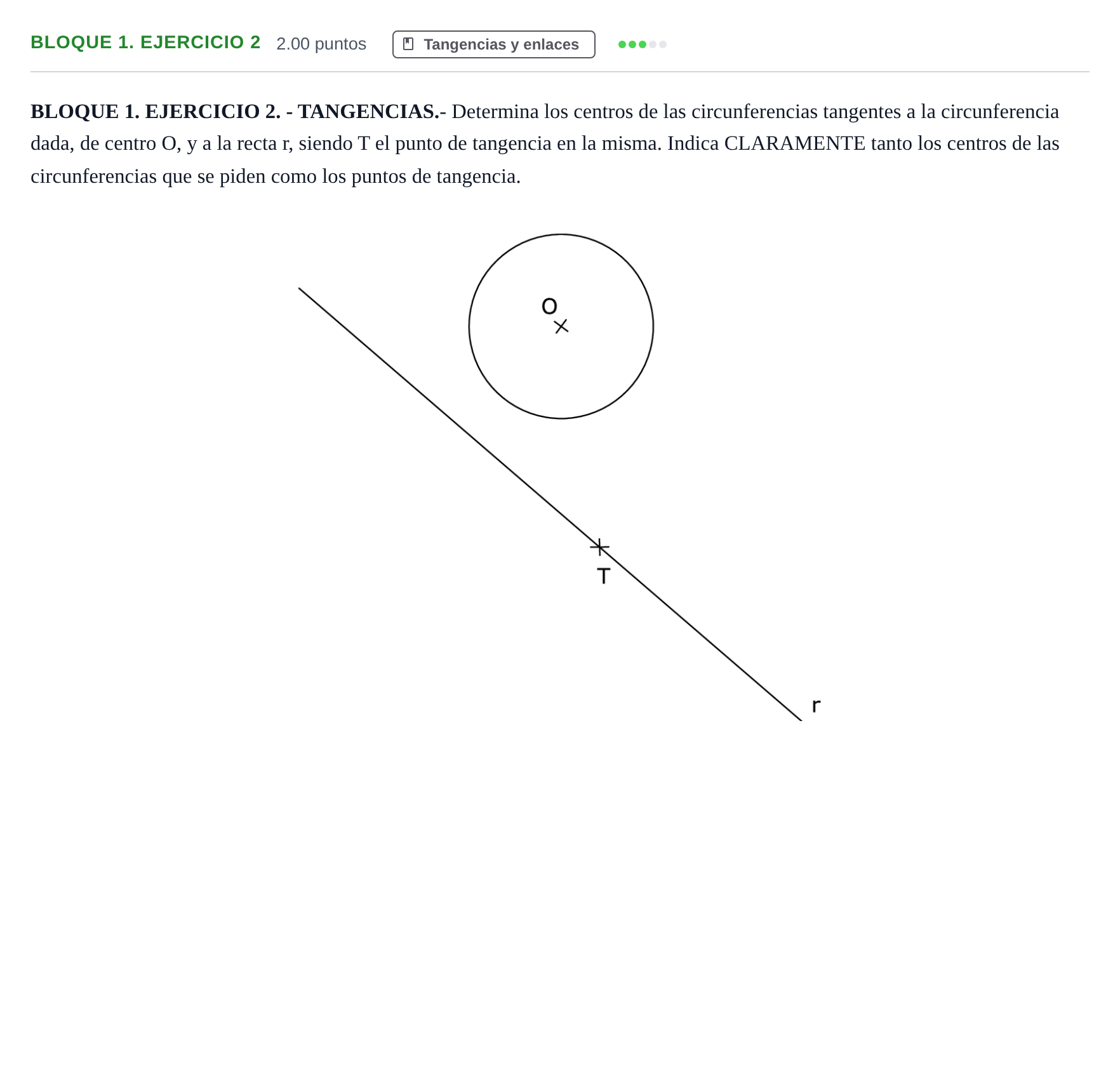 Enunciado: Bloque 1. Ejercicio 2 · Dibujo técnico II PAU Extremadura Ordinaria 2023