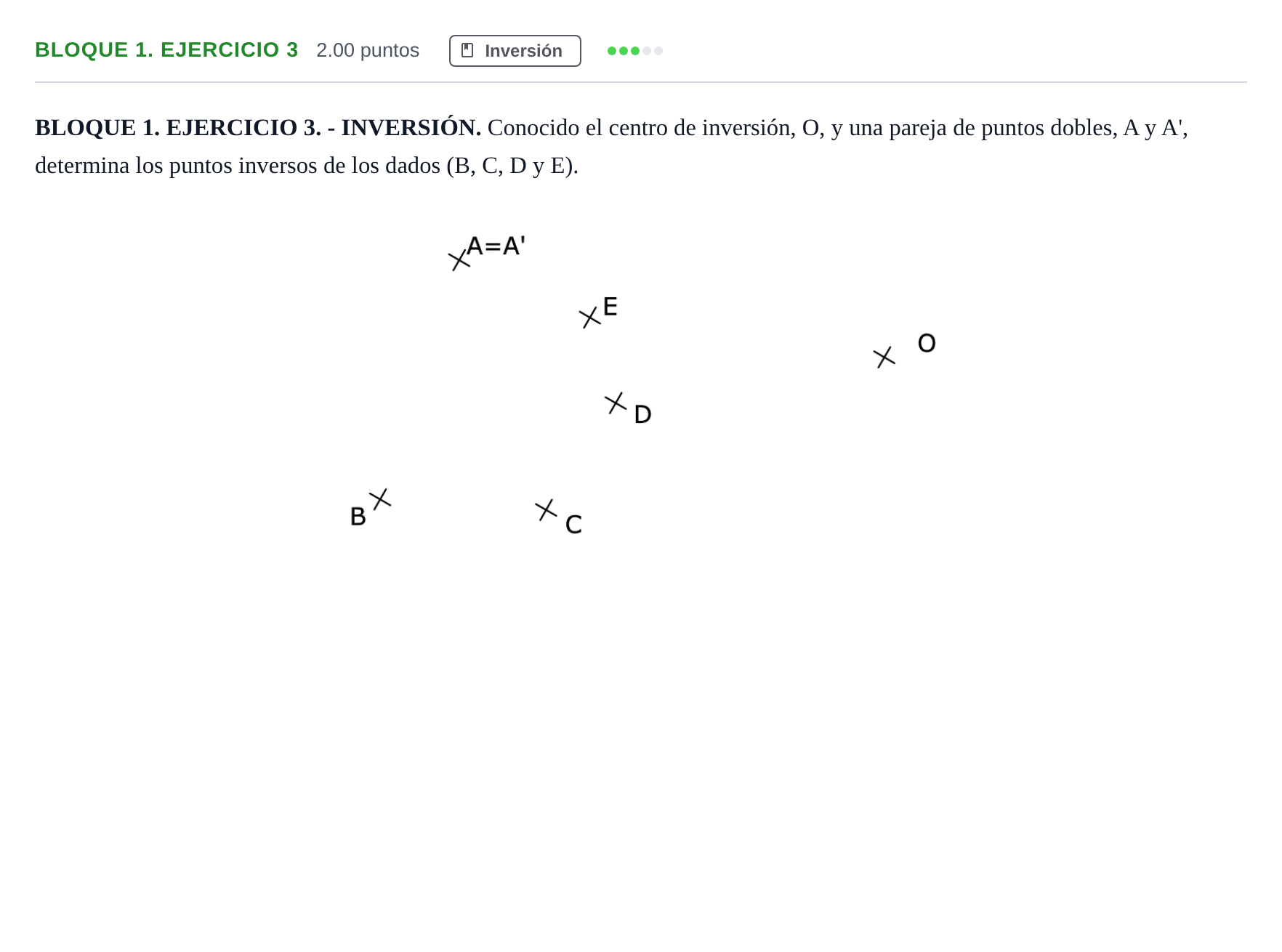 Enunciado: Bloque 1. Ejercicio 3 · Dibujo técnico II PAU Extremadura Ordinaria 2023