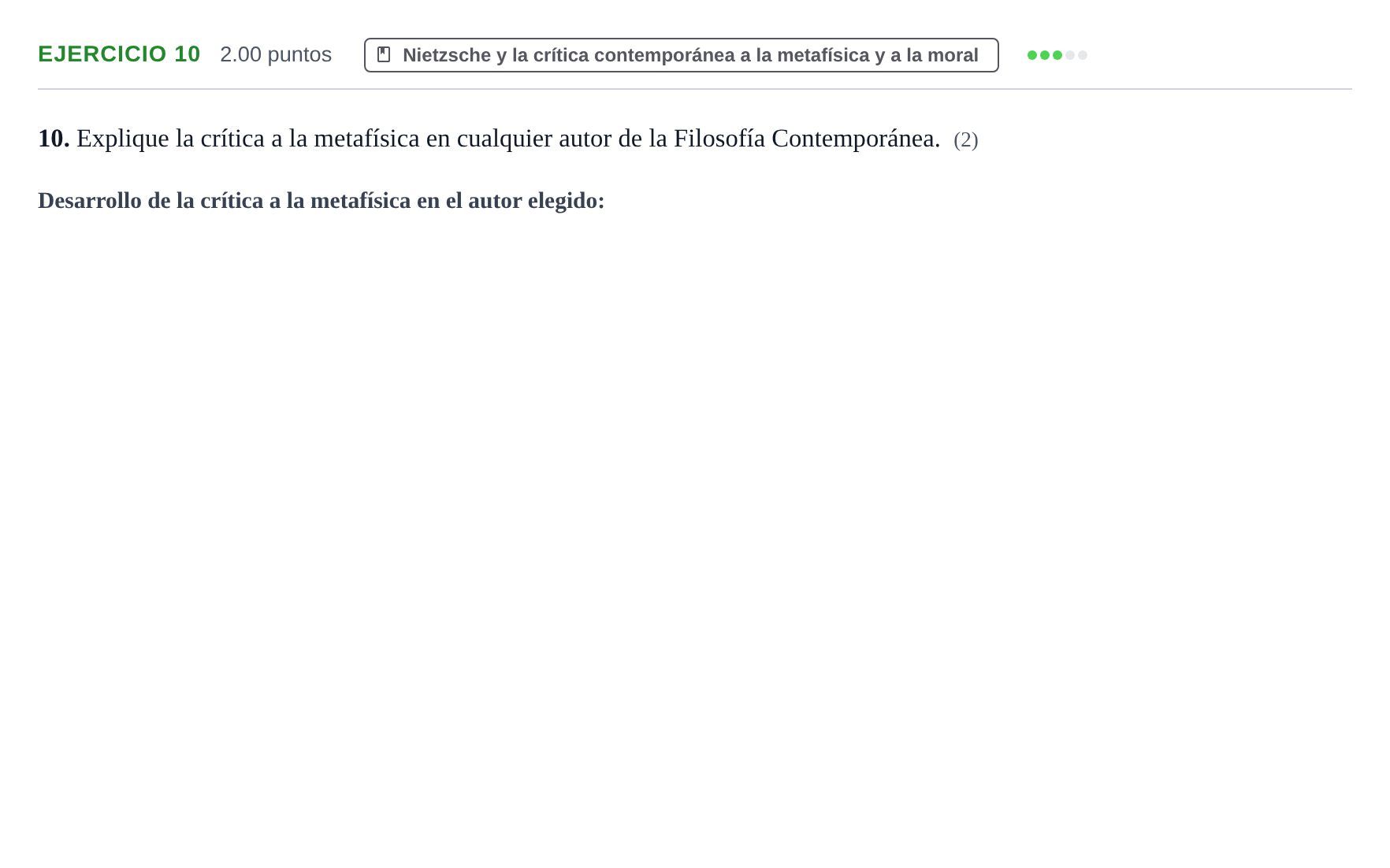 Enunciado: Problema 10 · Historia de la Filosofía PAU Extremadura Ordinaria 2023