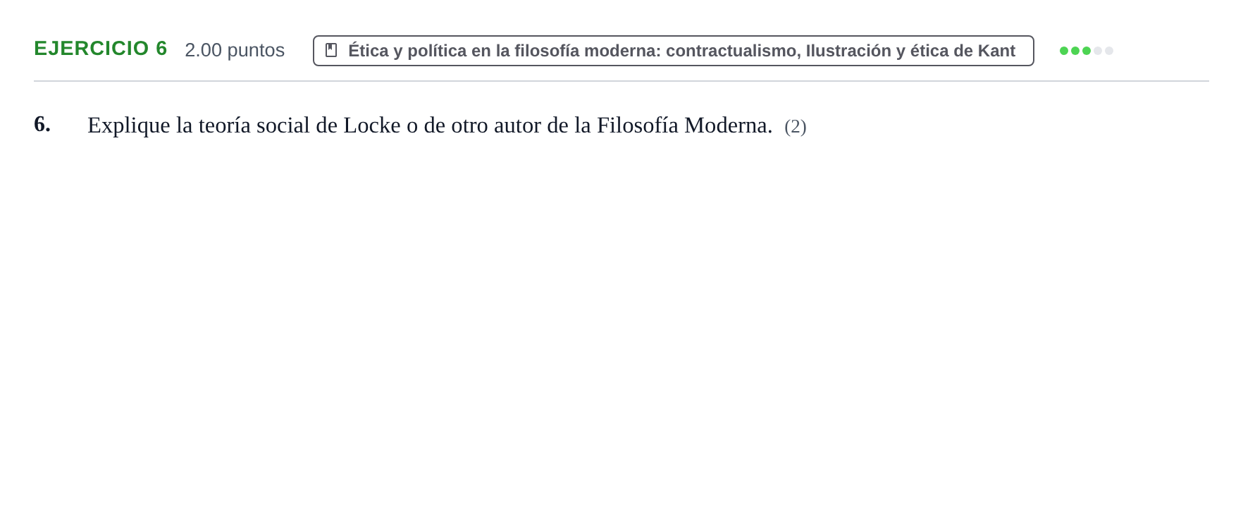 Enunciado: Problema 6 · Historia de la Filosofía PAU Extremadura Ordinaria 2023