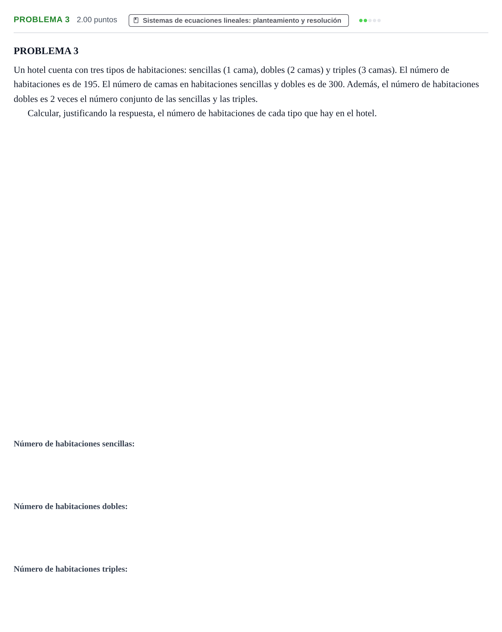 Enunciado: PROBLEMA 3 · Matemáticas aplicadas a las Ciencias Sociales II PAU Extremadura Ordinaria 2023