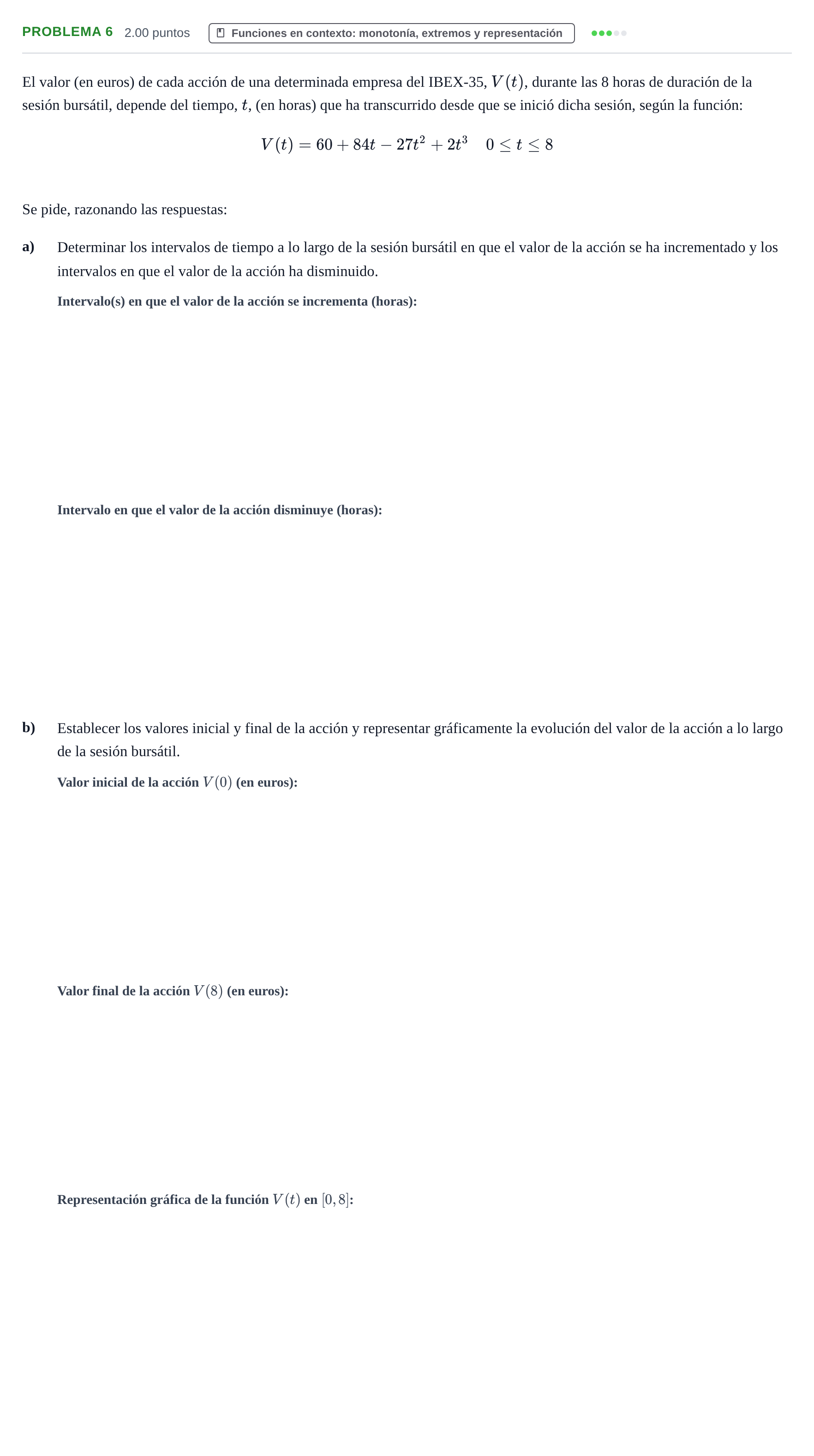 Enunciado: PROBLEMA 6 · Matemáticas aplicadas a las Ciencias Sociales II PAU Extremadura Ordinaria 2023