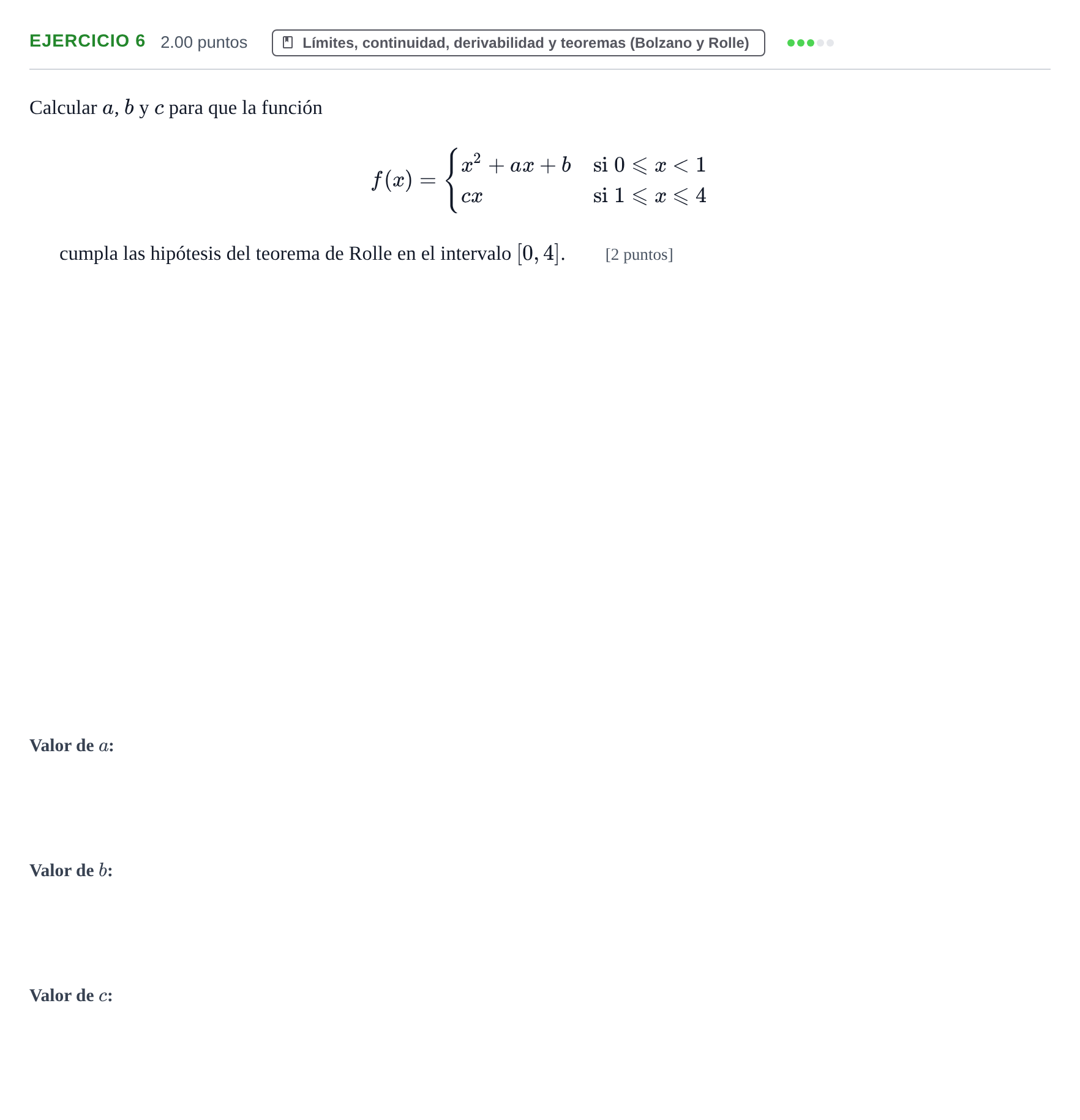 Enunciado: Problema 6 · Matemáticas II PAU Extremadura Ordinaria 2023