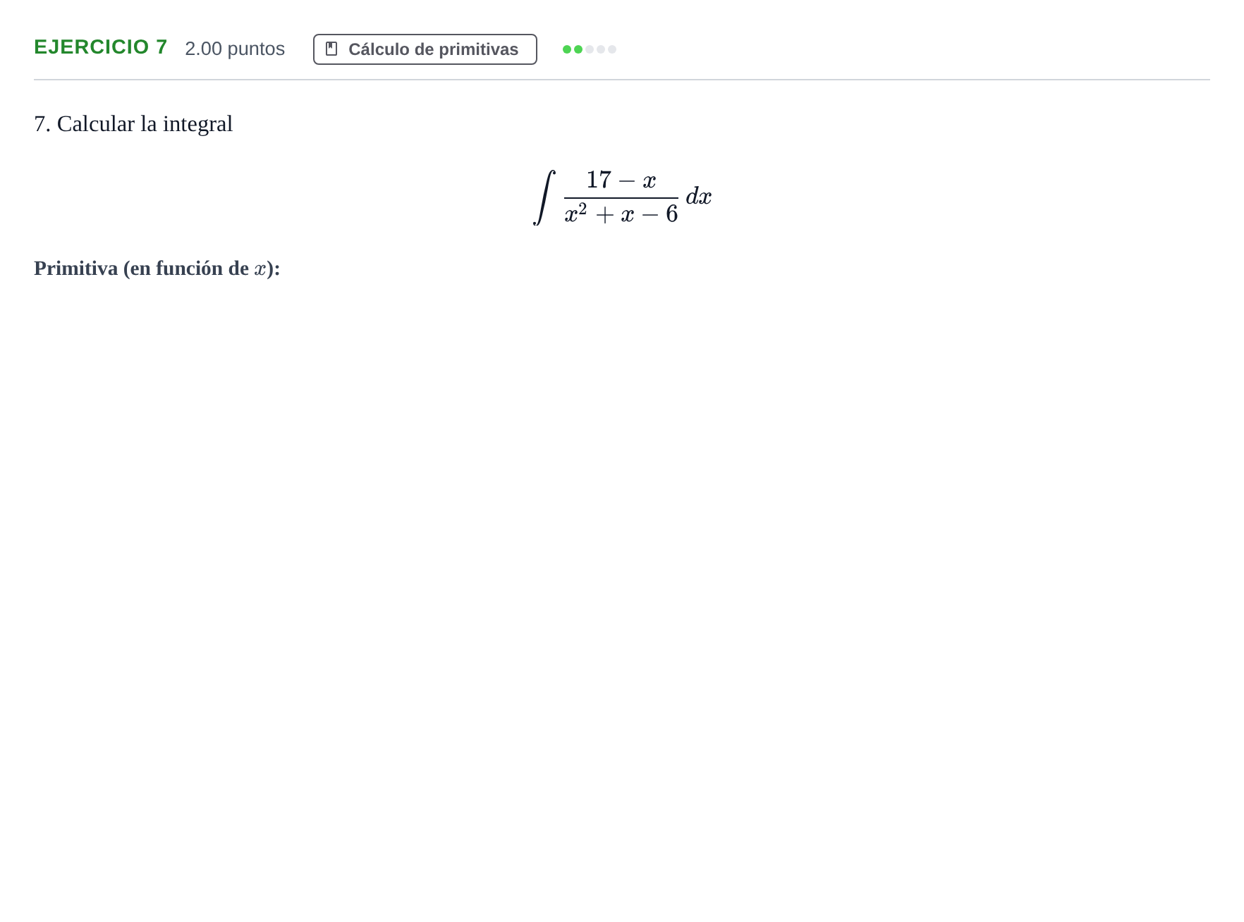 Enunciado: Problema 7 · Matemáticas II PAU Extremadura Ordinaria 2023