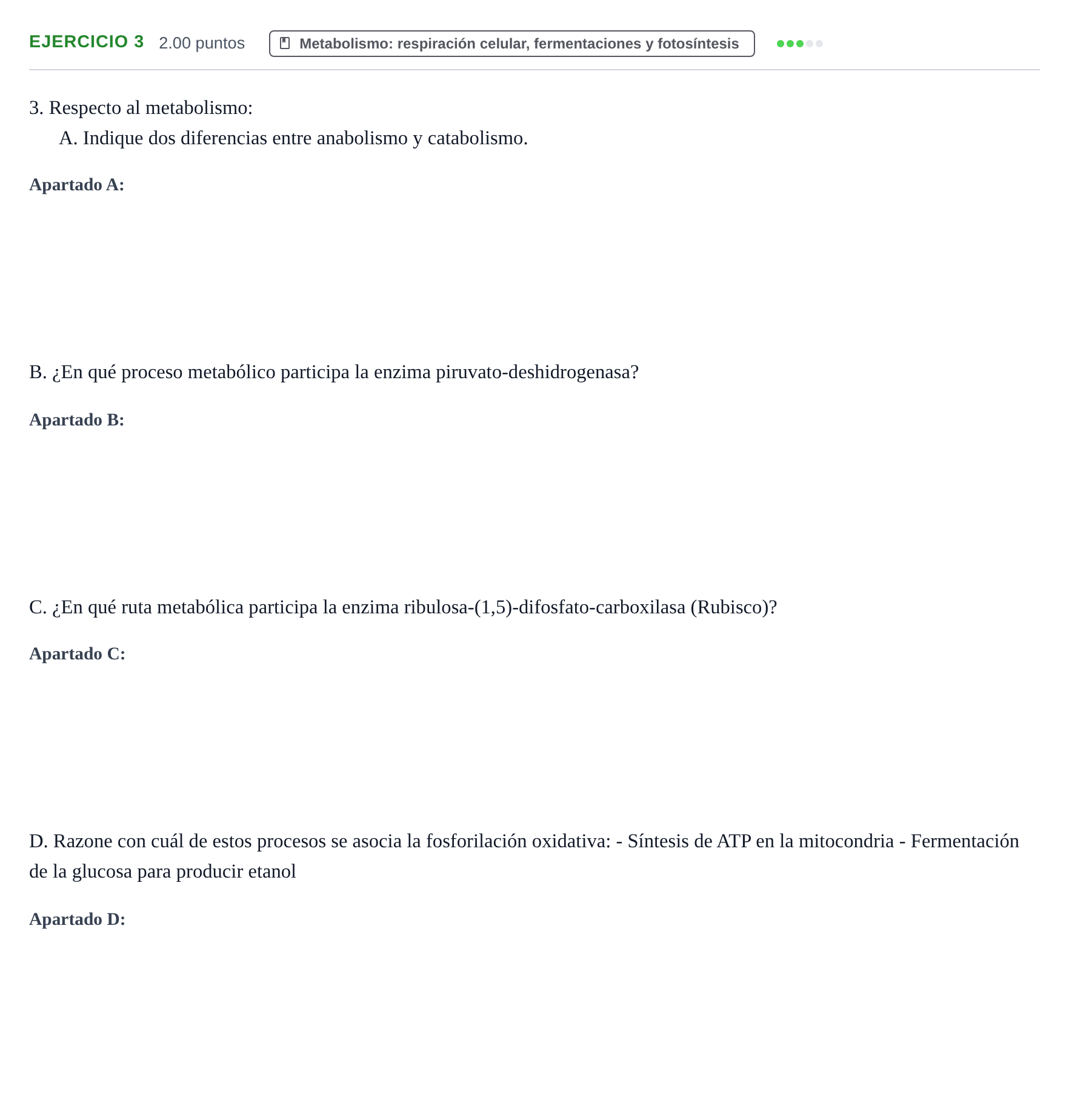 Enunciado: Problema 3 · Biología PAU Extremadura Extraordinaria 2023