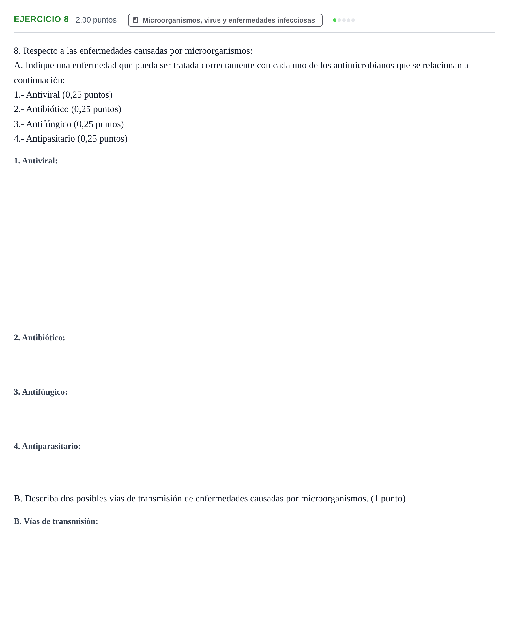 Enunciado: Problema 8 · Biología PAU Extremadura Extraordinaria 2023