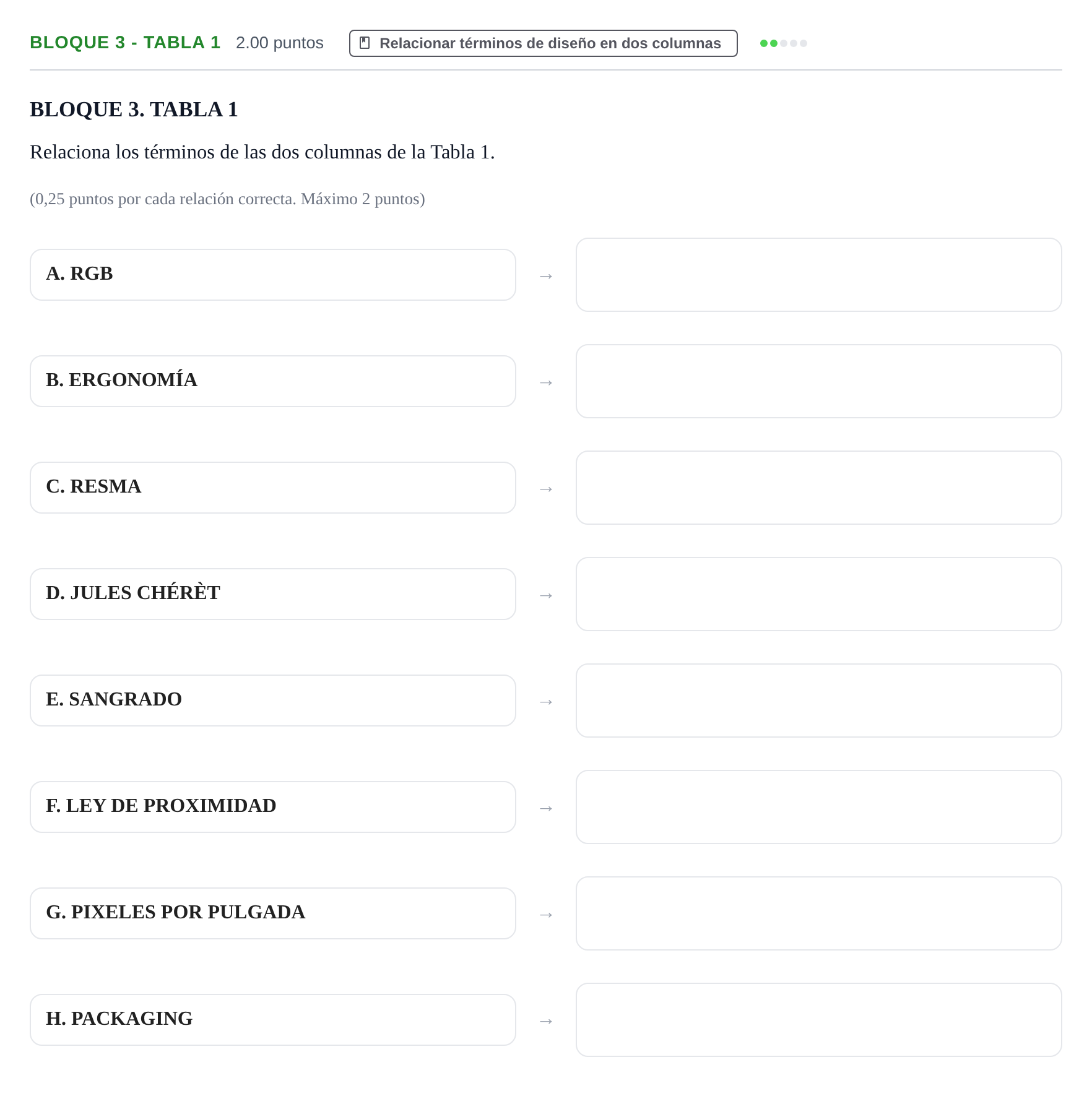 Enunciado: Bloque 3 - Tabla 1 · Diseño PAU Extremadura Extraordinaria 2023