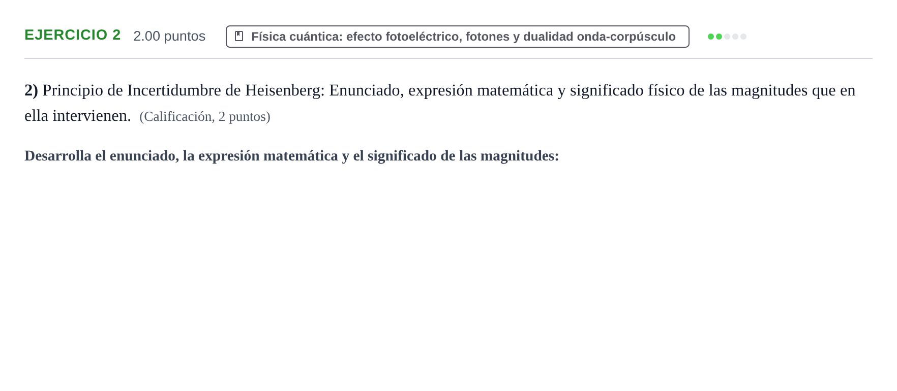 Enunciado: Problema 2 · Física PAU Extremadura Extraordinaria 2023