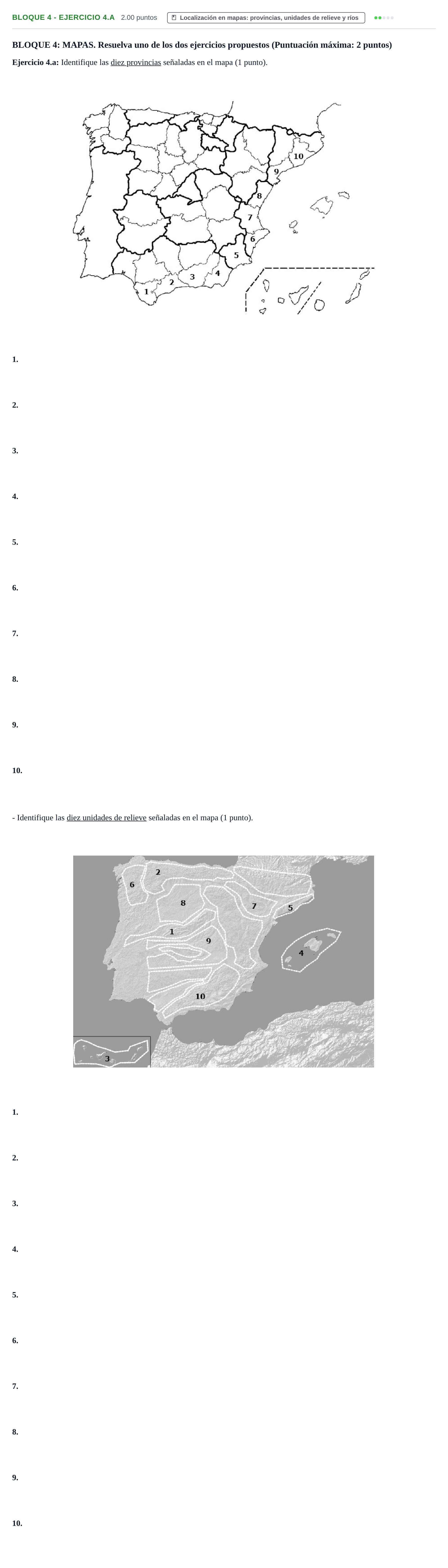 Enunciado: Bloque 4 - Ejercicio 4.a · Geografía PAU Extremadura Extraordinaria 2023