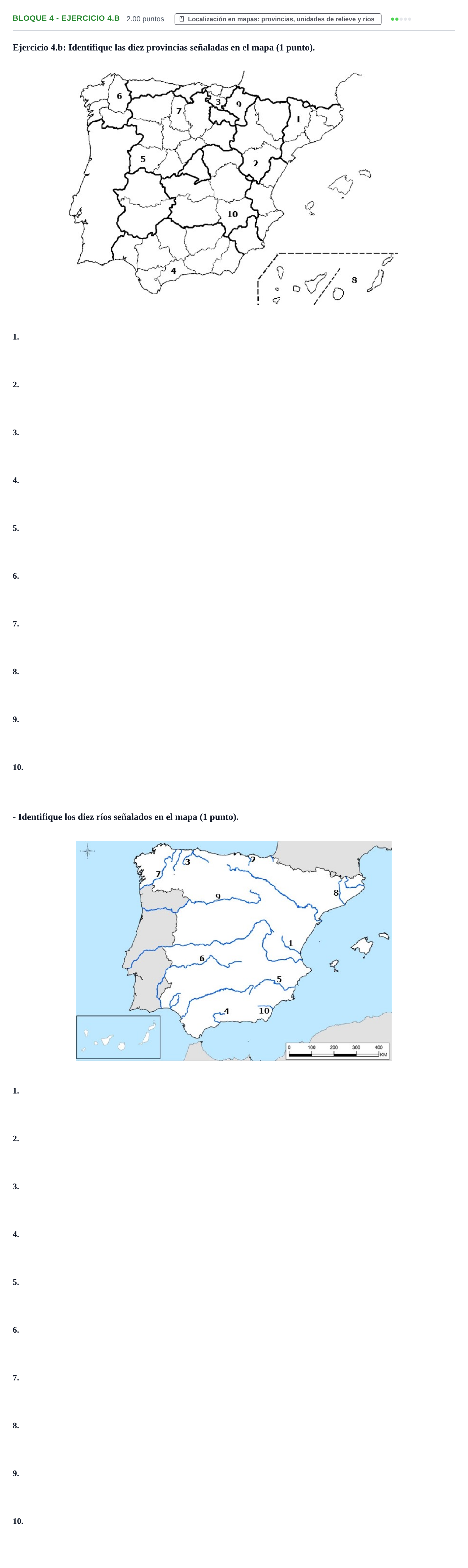 Enunciado: Bloque 4 - Ejercicio 4.b · Geografía PAU Extremadura Extraordinaria 2023