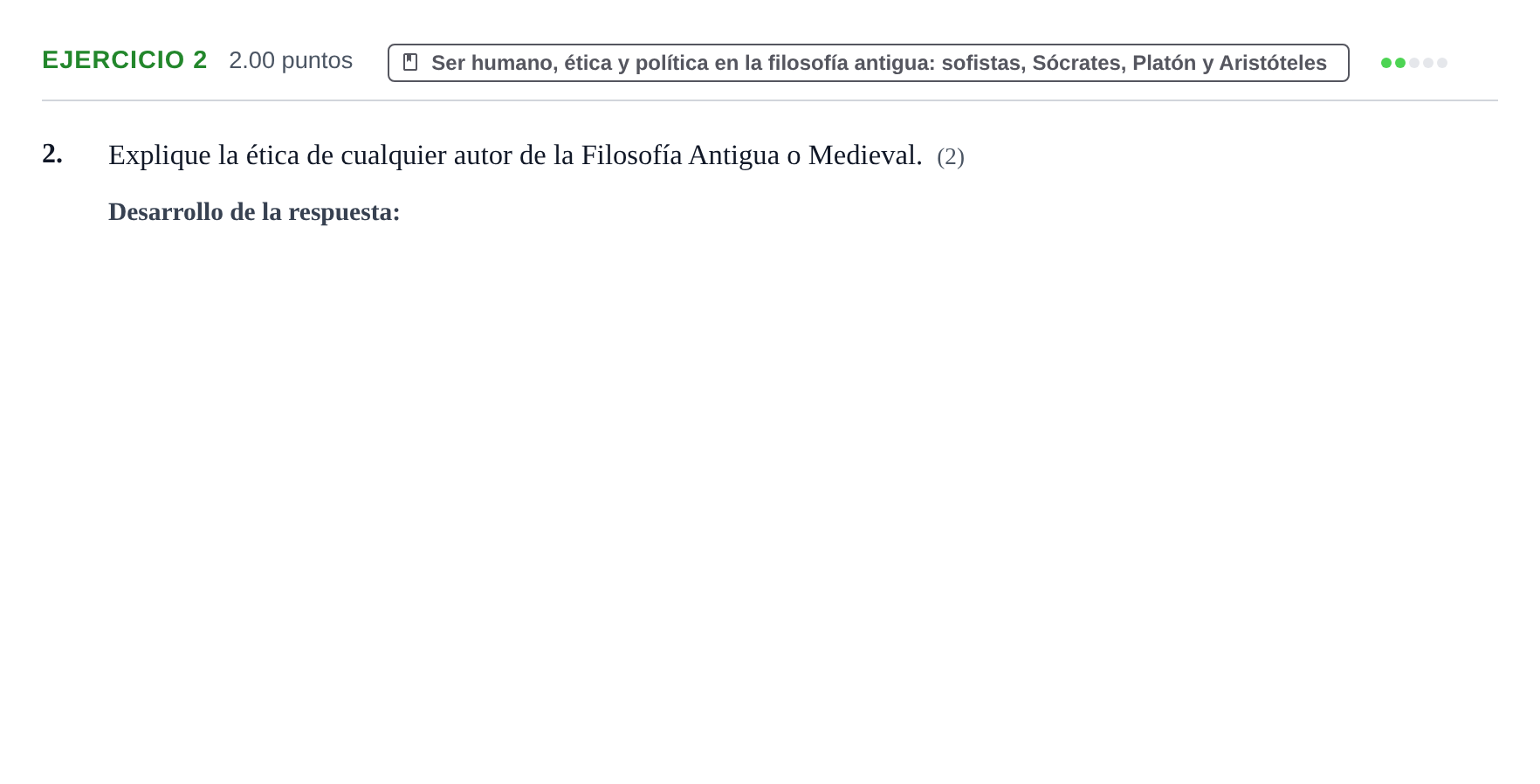 Enunciado: Problema 2 · Historia de la Filosofía PAU Extremadura Extraordinaria 2023
