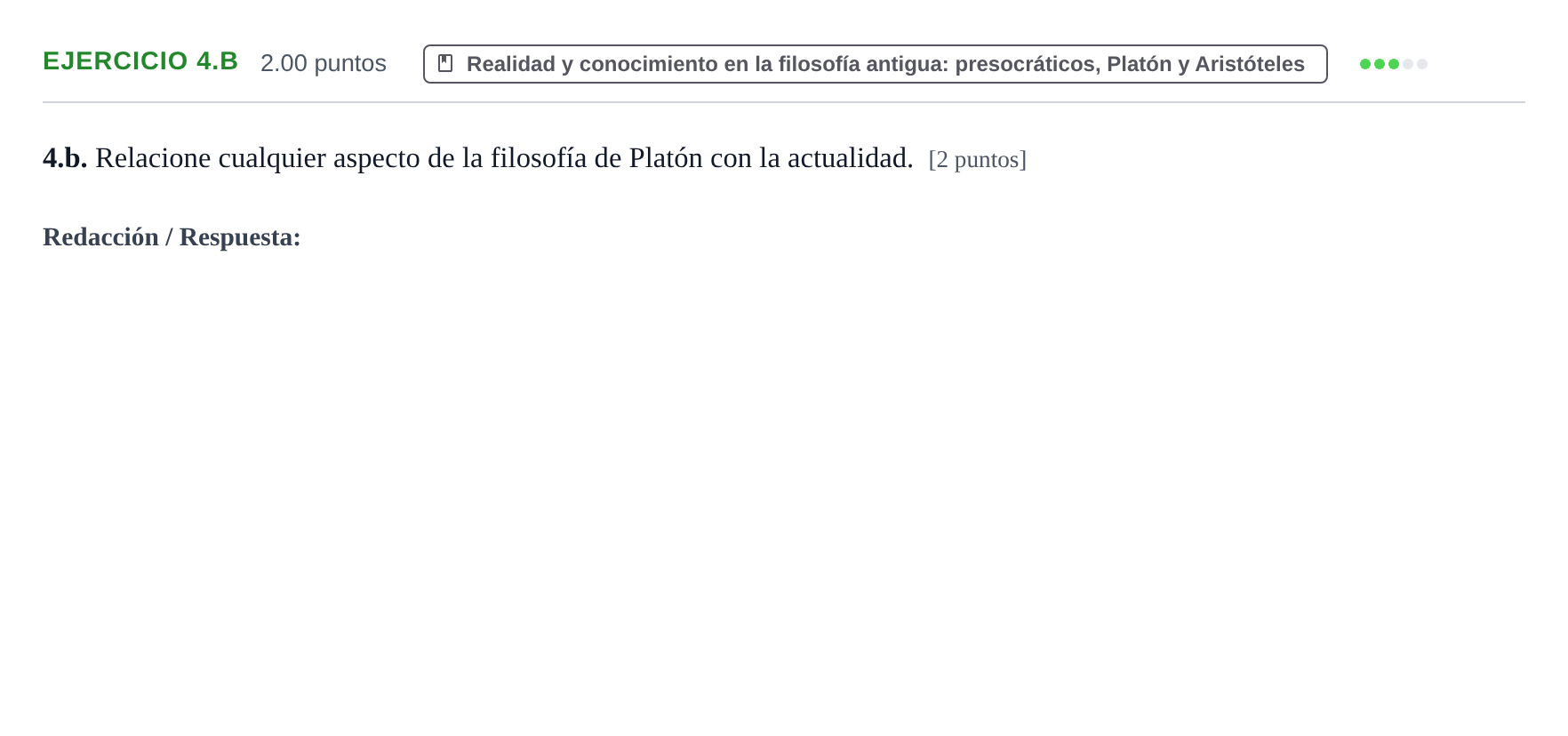 Enunciado: Ejercicio 4.b · Historia de la Filosofía PAU Extremadura Extraordinaria 2023