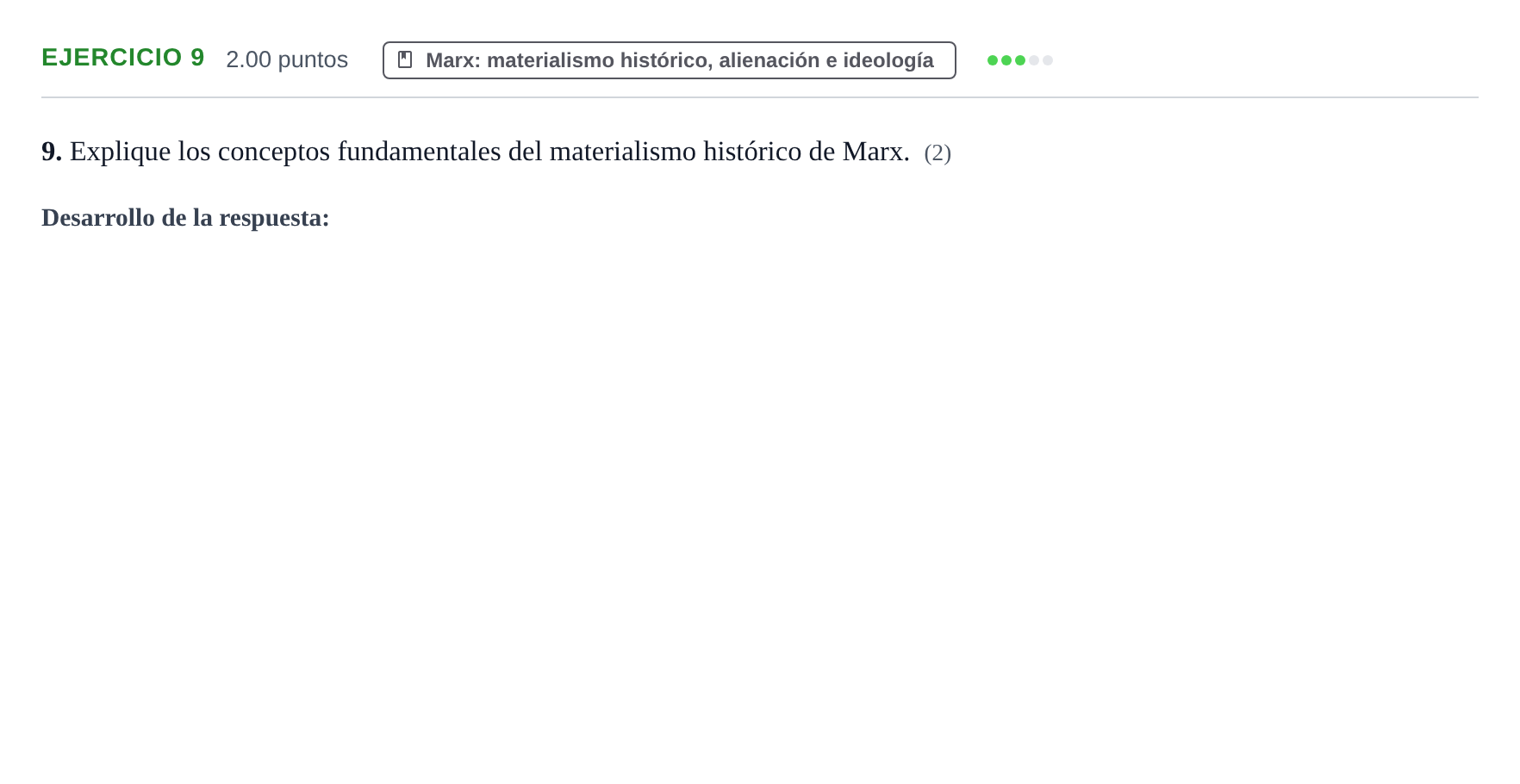 Enunciado: Problema 9 · Historia de la Filosofía PAU Extremadura Extraordinaria 2023