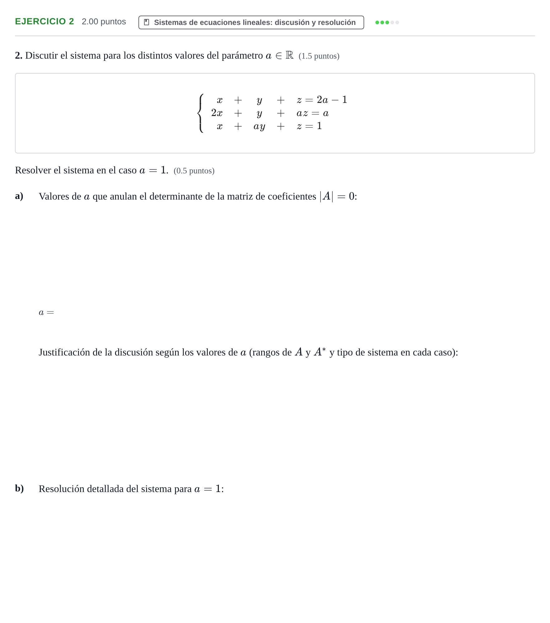 Enunciado: Problema 2 · Matemáticas II PAU Extremadura Extraordinaria 2023