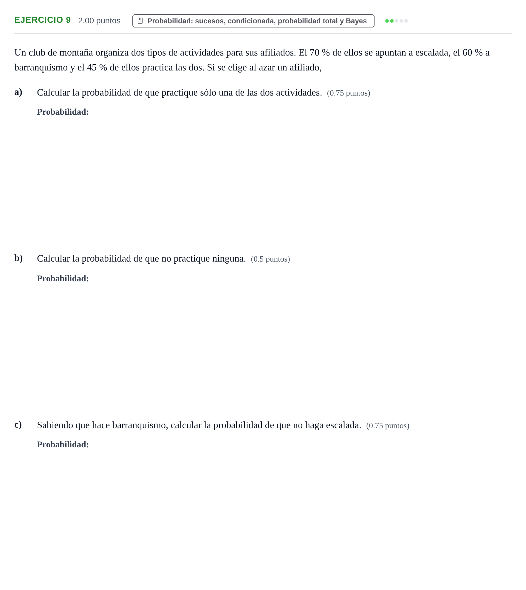 Enunciado: Problema 9 · Matemáticas II PAU Extremadura Extraordinaria 2023