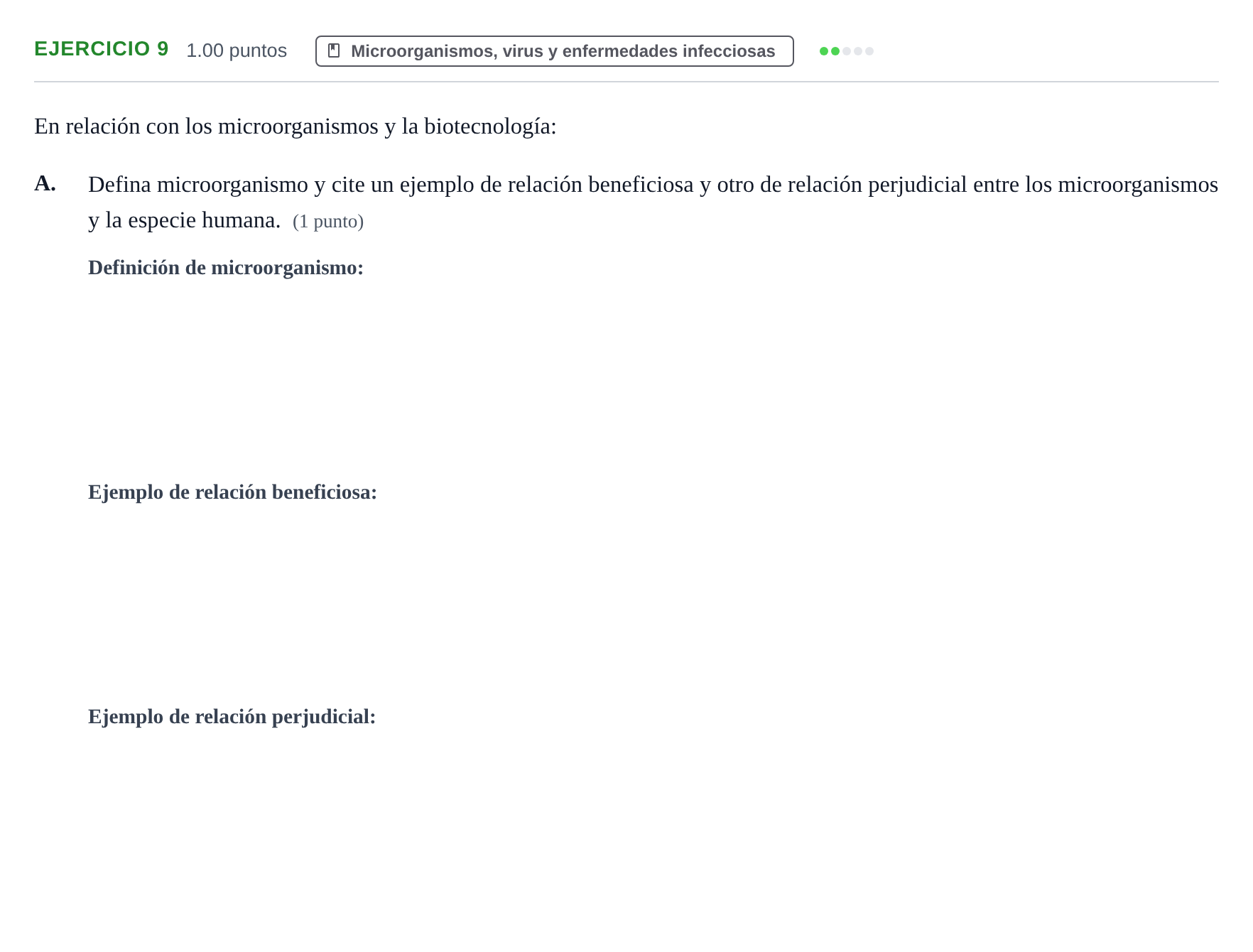Enunciado: Ejercicio 9 - Microorganismos · Biología PAU Extremadura Ordinaria 2022