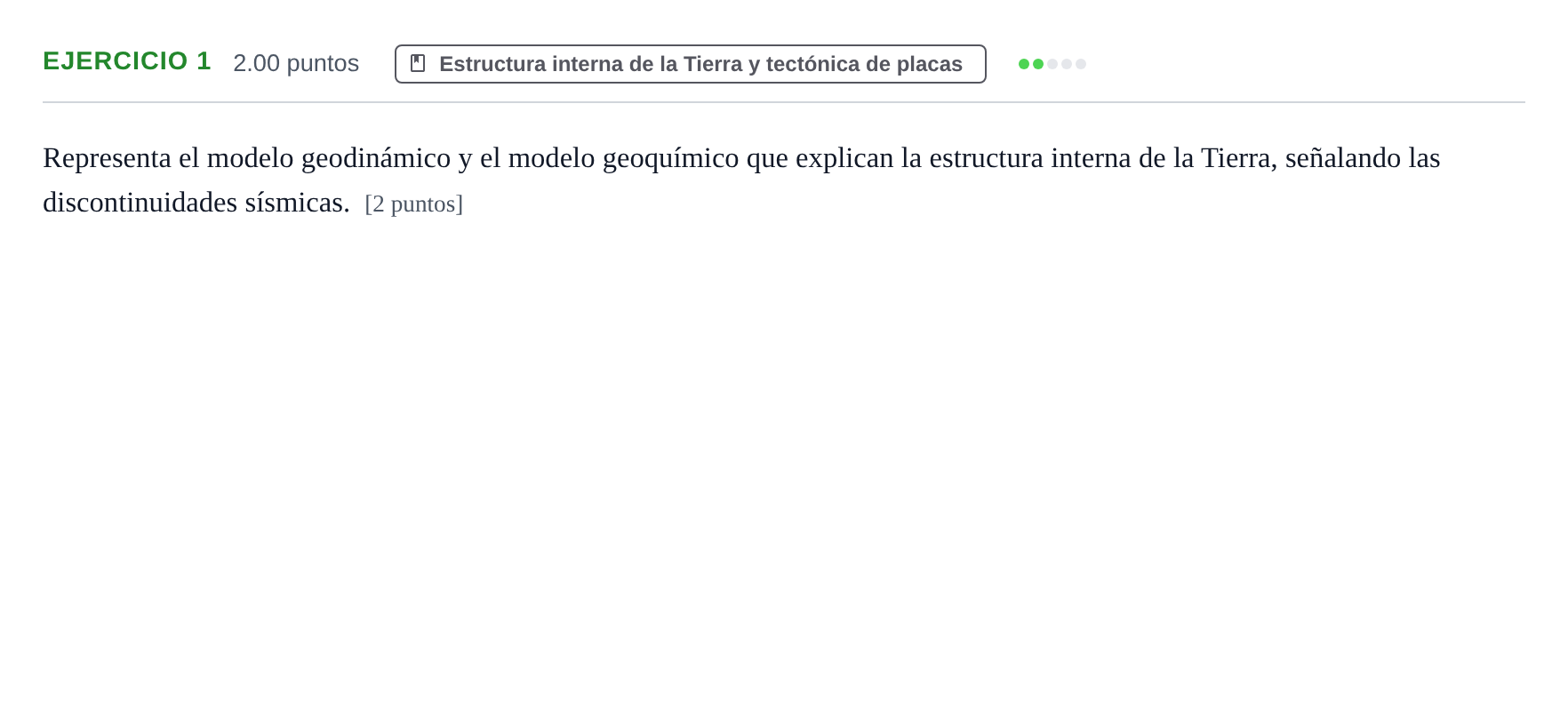 Enunciado: Problema 1 · Geología y Ciencias Ambientales PAU Extremadura Ordinaria 2022