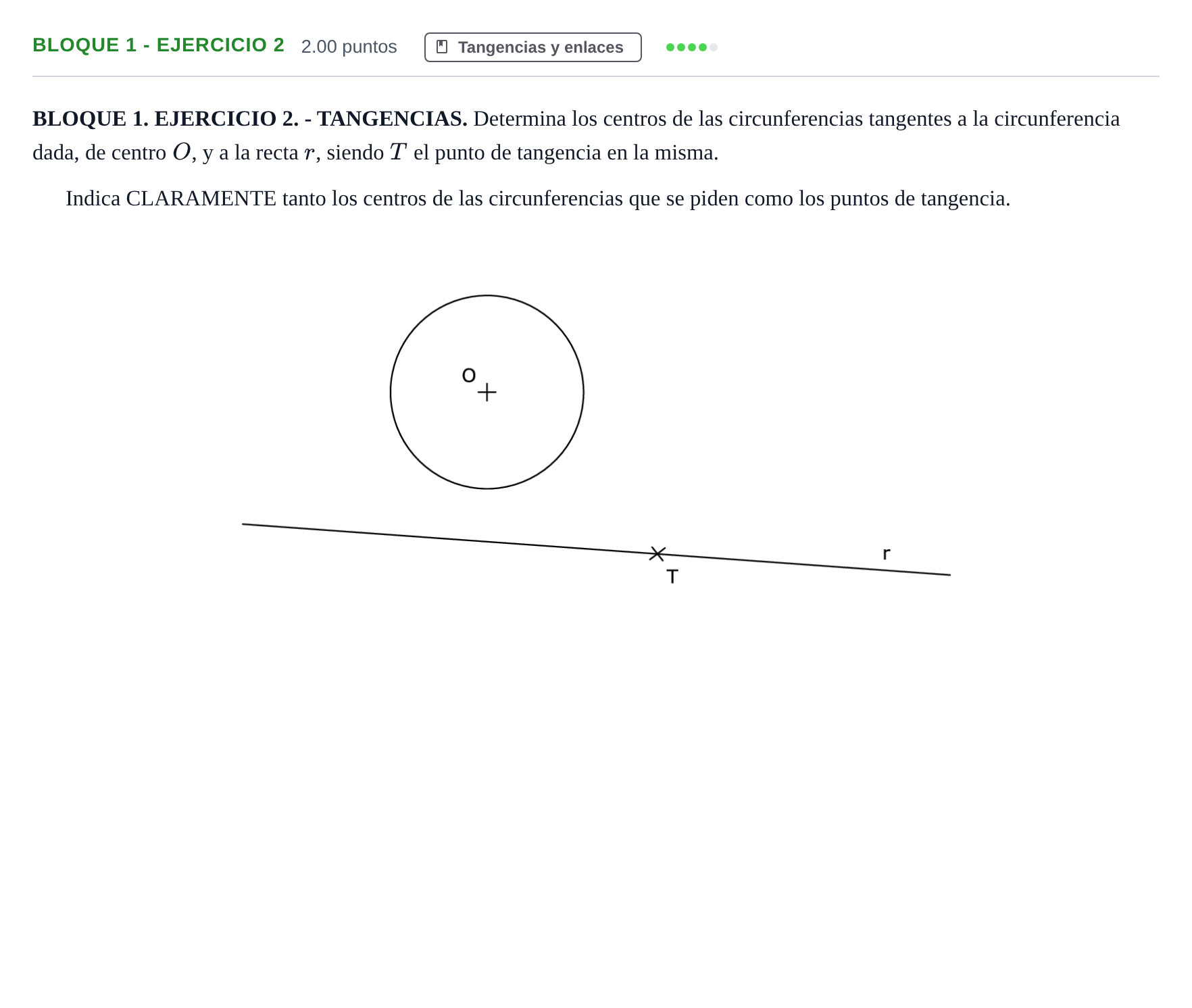 Enunciado: Bloque 1 - Ejercicio 2 · Dibujo técnico II PAU Extremadura Ordinaria 2022