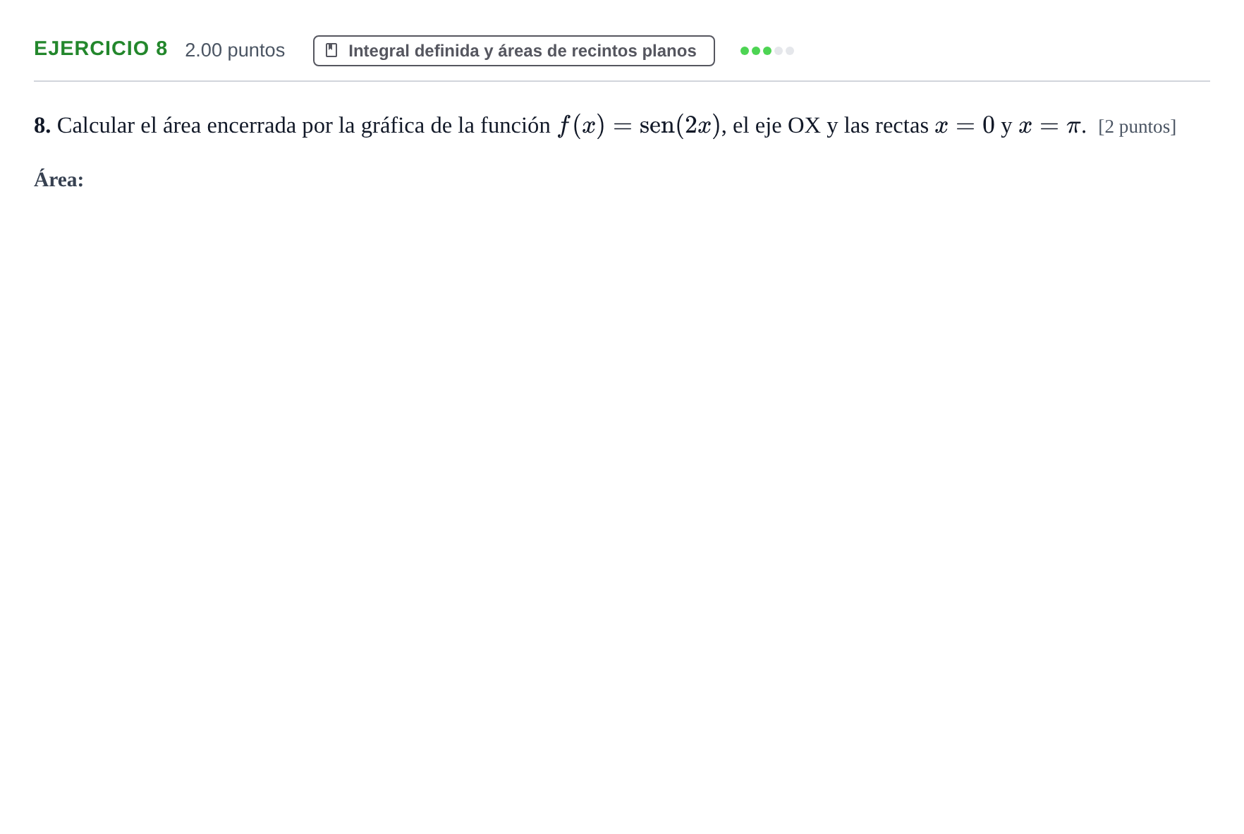 Enunciado: Problema 8 · Matemáticas II PAU Extremadura Ordinaria 2022
