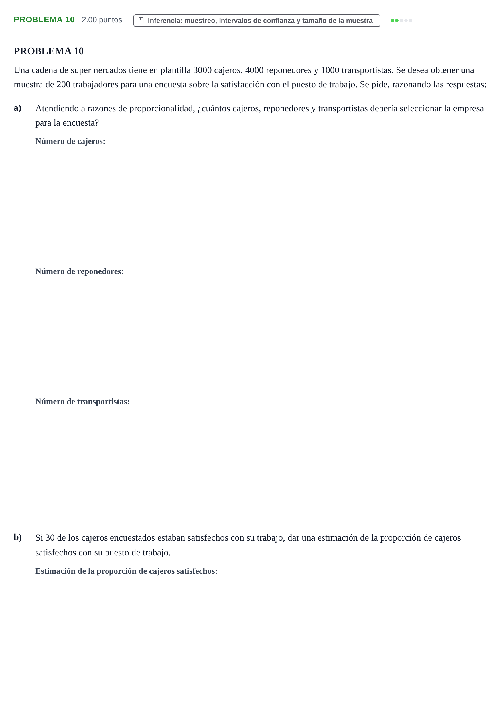 Enunciado: Problema 10 · Matemáticas aplicadas a las Ciencias Sociales II PAU Extremadura Ordinaria 2022