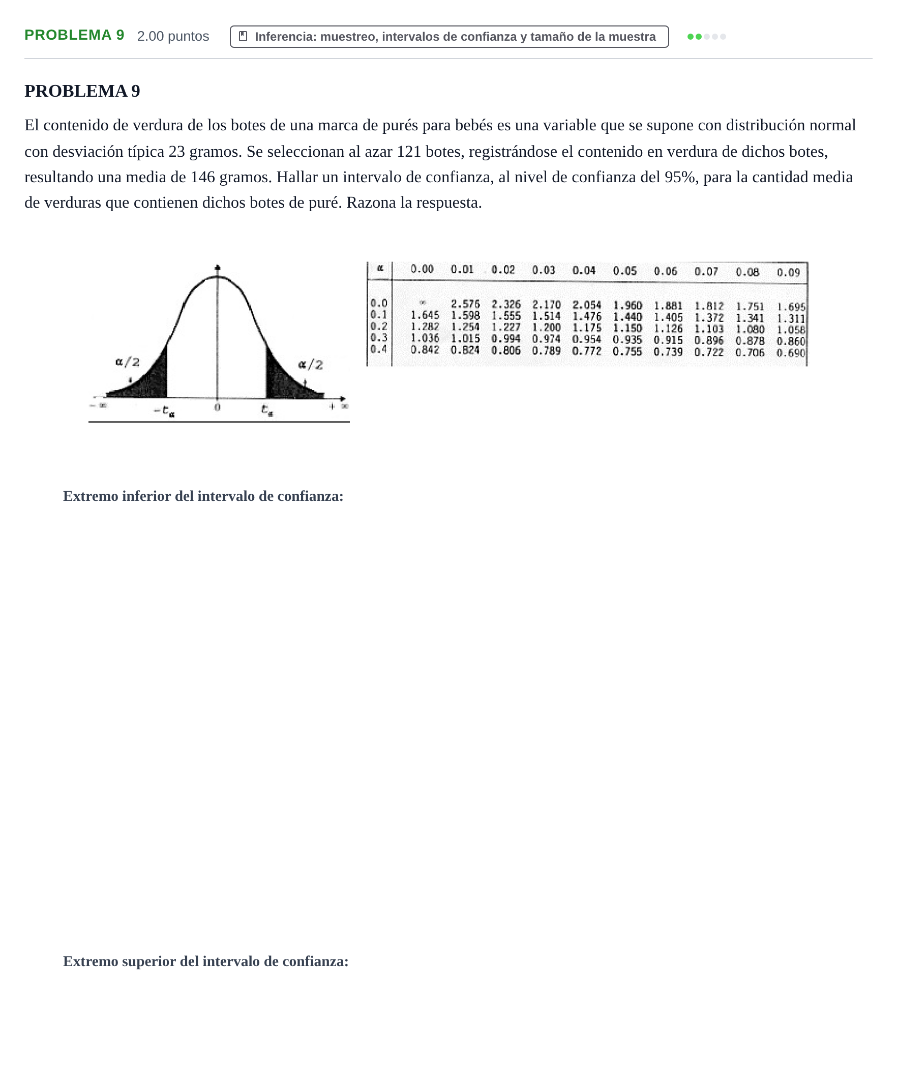 Enunciado: Problema 9 · Matemáticas aplicadas a las Ciencias Sociales II PAU Extremadura Ordinaria 2022