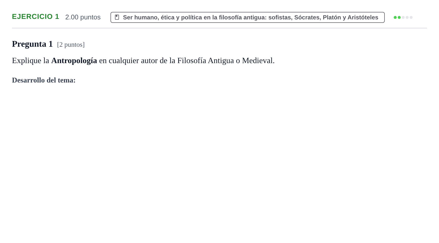 Enunciado: Problema 1 · Historia de la Filosofía PAU Extremadura Ordinaria 2022