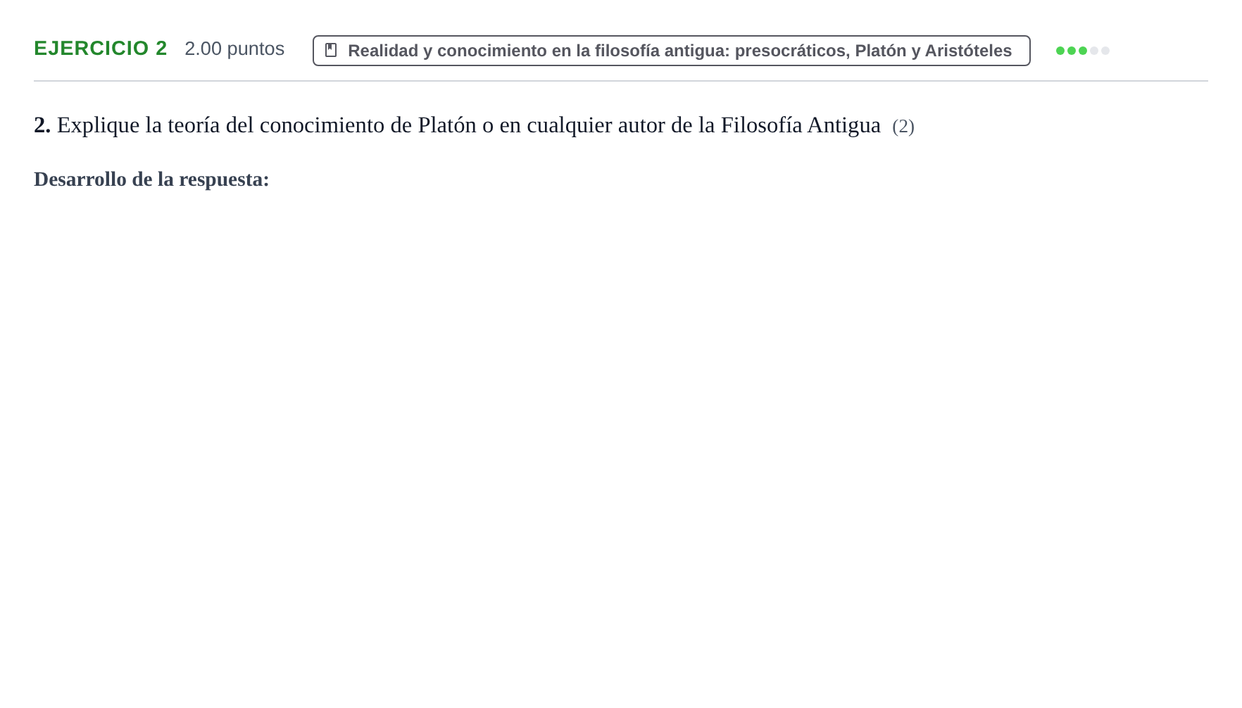 Enunciado: Problema 2 · Historia de la Filosofía PAU Extremadura Ordinaria 2022