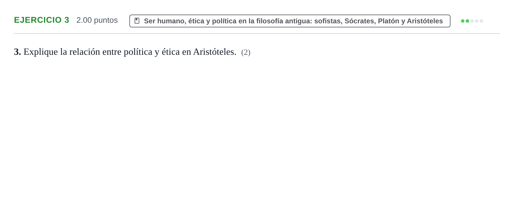 Enunciado: Problema 3 · Historia de la Filosofía PAU Extremadura Ordinaria 2022