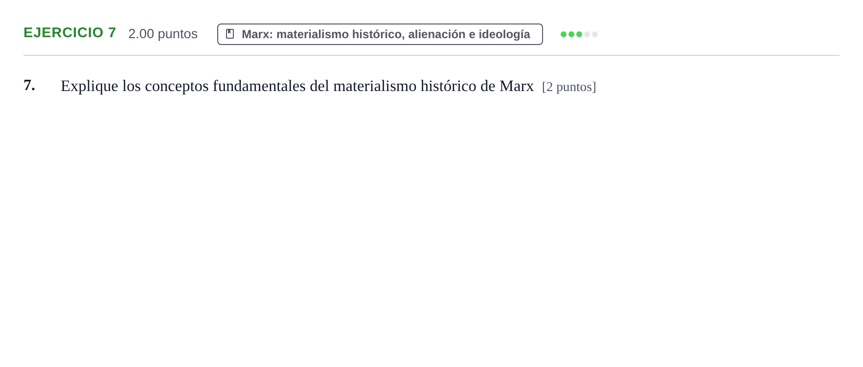 Enunciado: Problema 7 · Historia de la Filosofía PAU Extremadura Ordinaria 2022