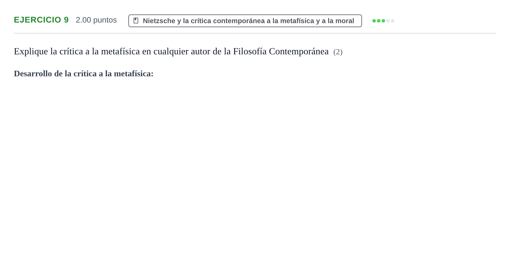 Enunciado: Problema 9 · Historia de la Filosofía PAU Extremadura Ordinaria 2022