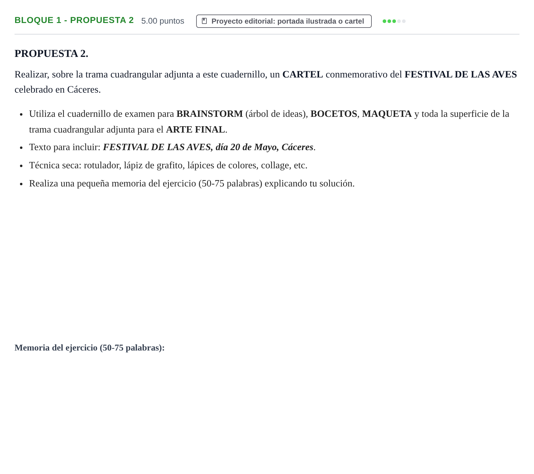 Enunciado: Bloque 1 - Propuesta 2 · Diseño PAU Extremadura Extraordinaria 2022