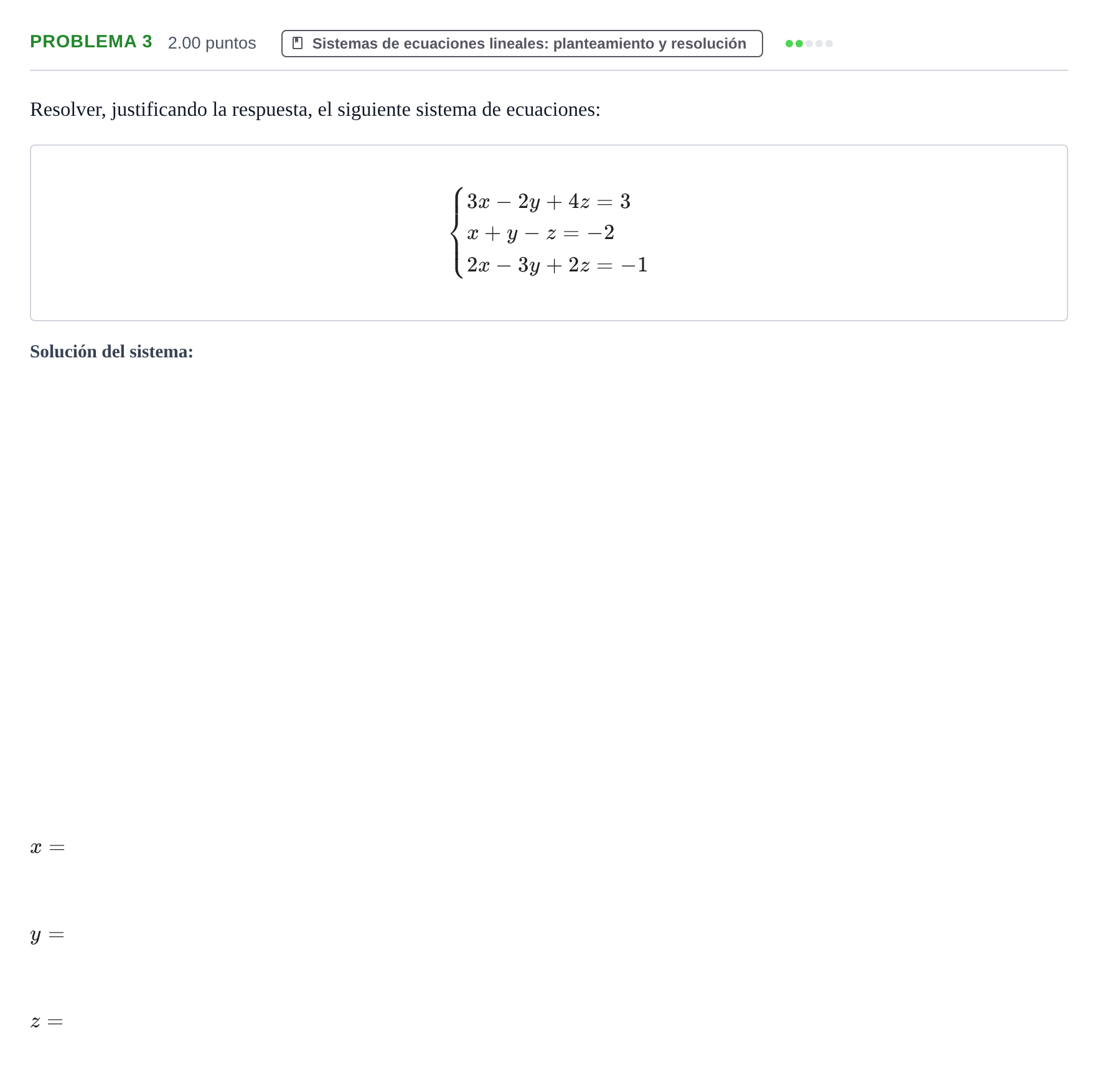 Enunciado: PROBLEMA 3 · Matemáticas aplicadas a las Ciencias Sociales II PAU Extremadura Extraordinaria 2022