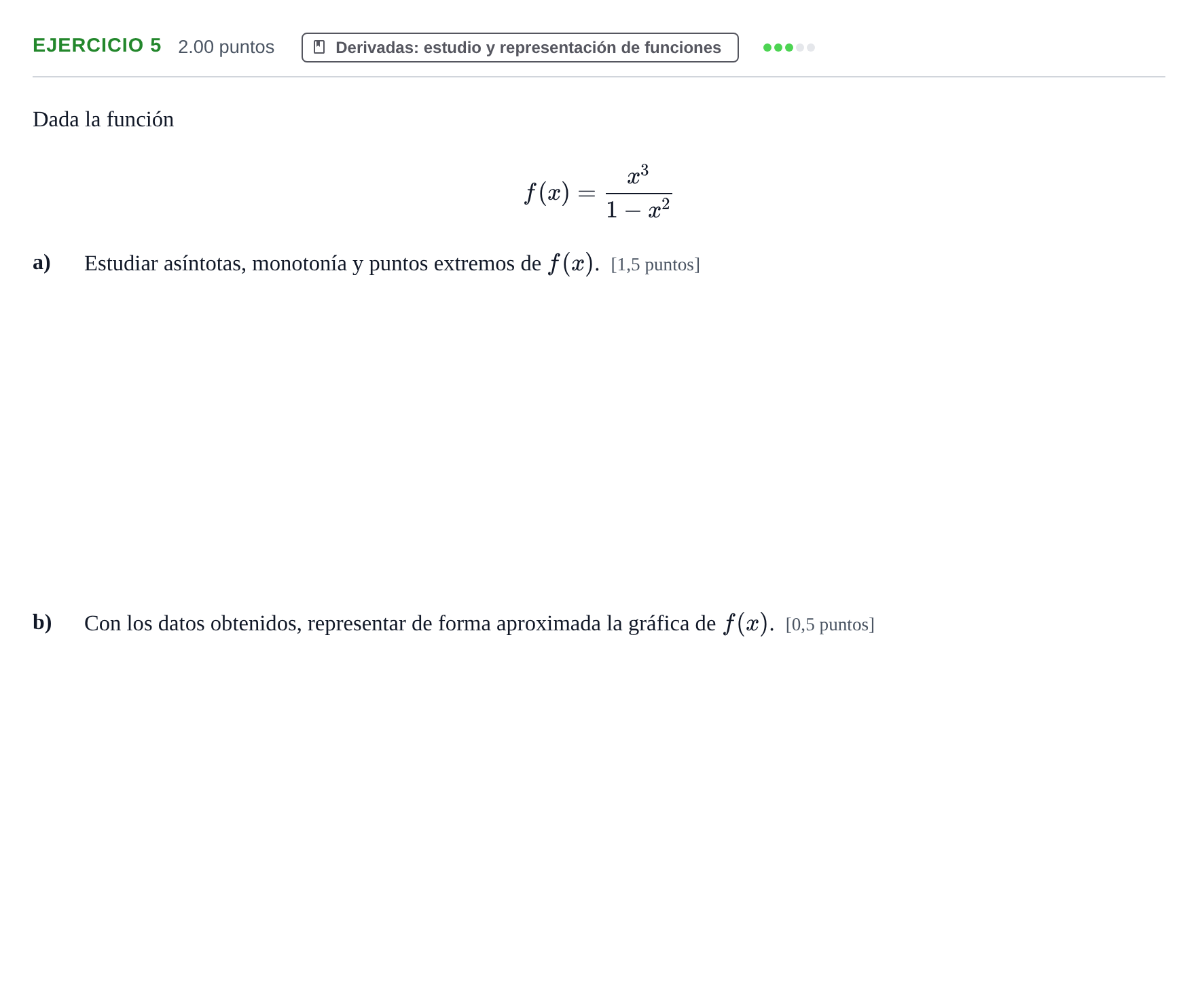 Enunciado: Problema 5 · Matemáticas II PAU Extremadura Extraordinaria 2022