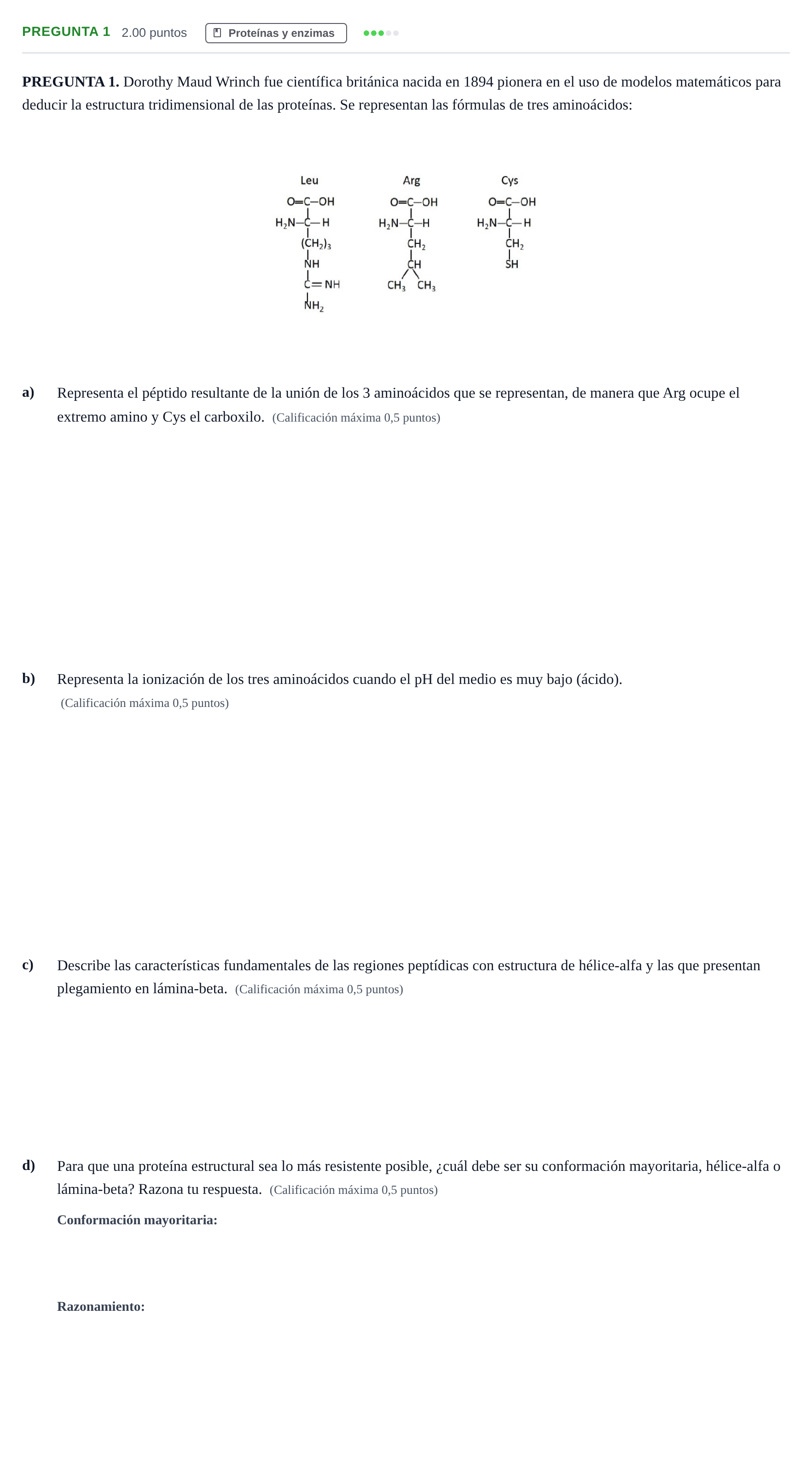 Enunciado: Pregunta 1 · Biología PAU Asturias Extraordinaria 2022