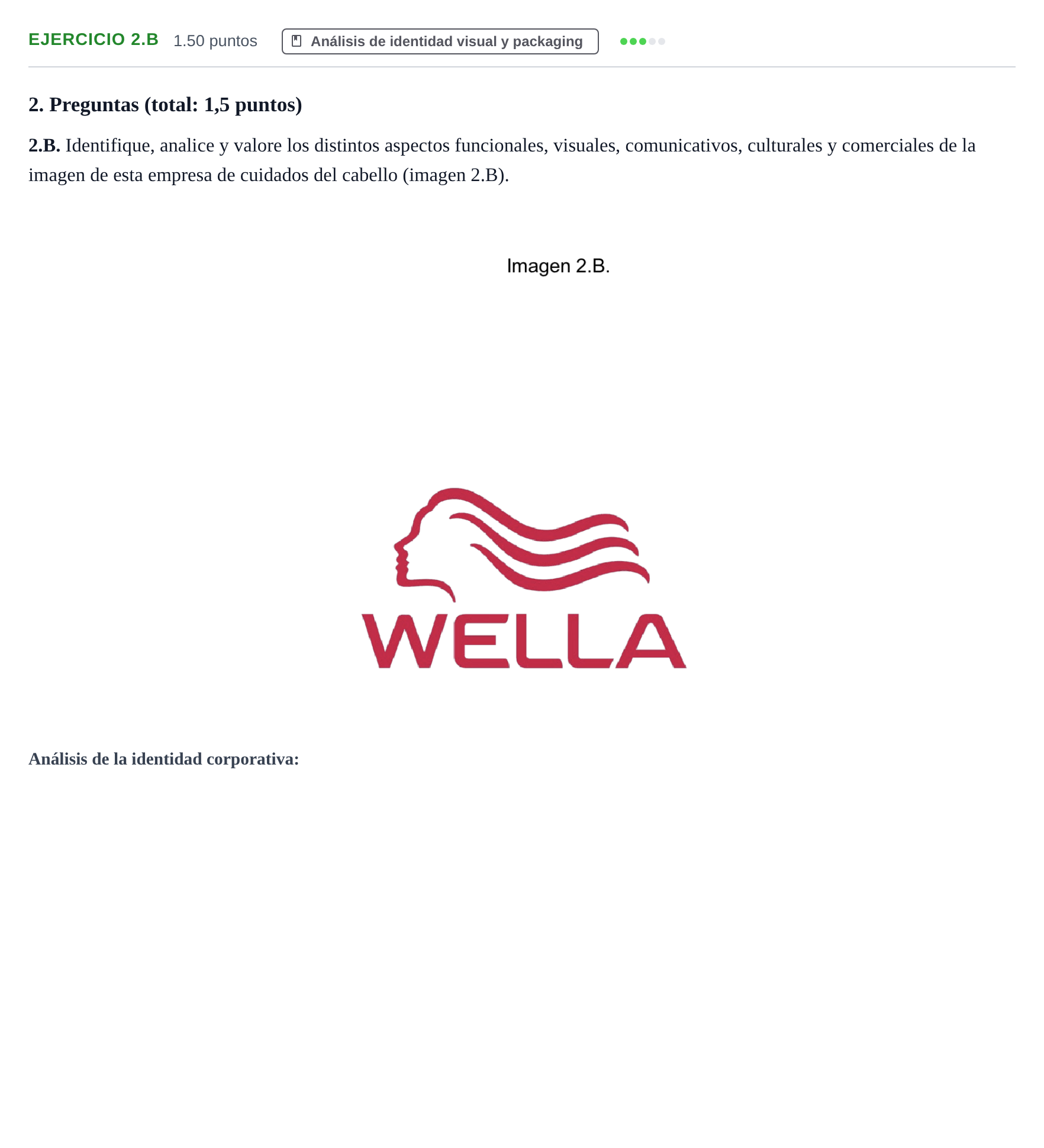 Enunciado: Ejercicio 2.B · Diseño PAU Asturias Extraordinaria 2022