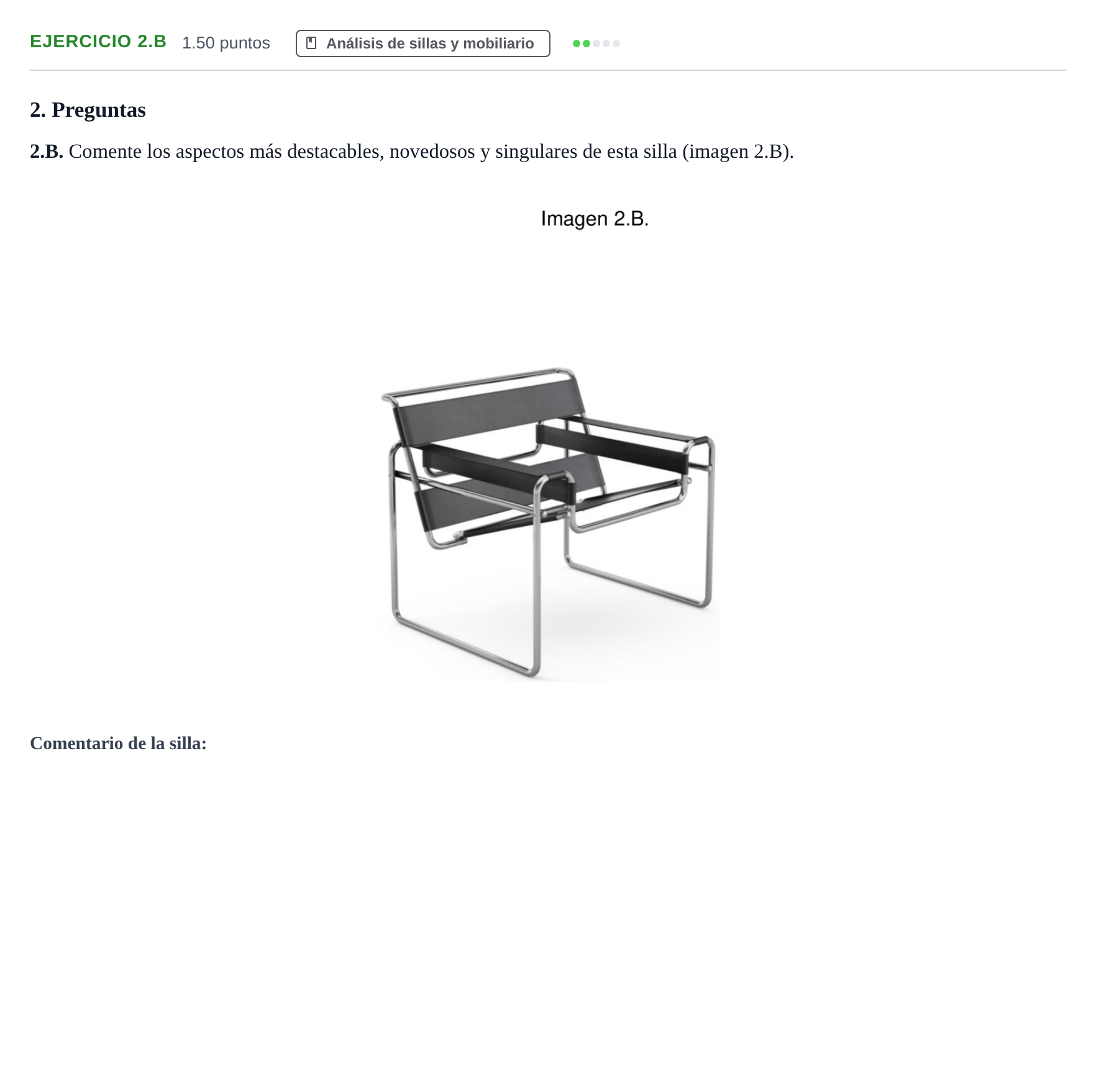 Enunciado: Ejercicio 2.B · Diseño PAU Asturias Ordinaria 2022