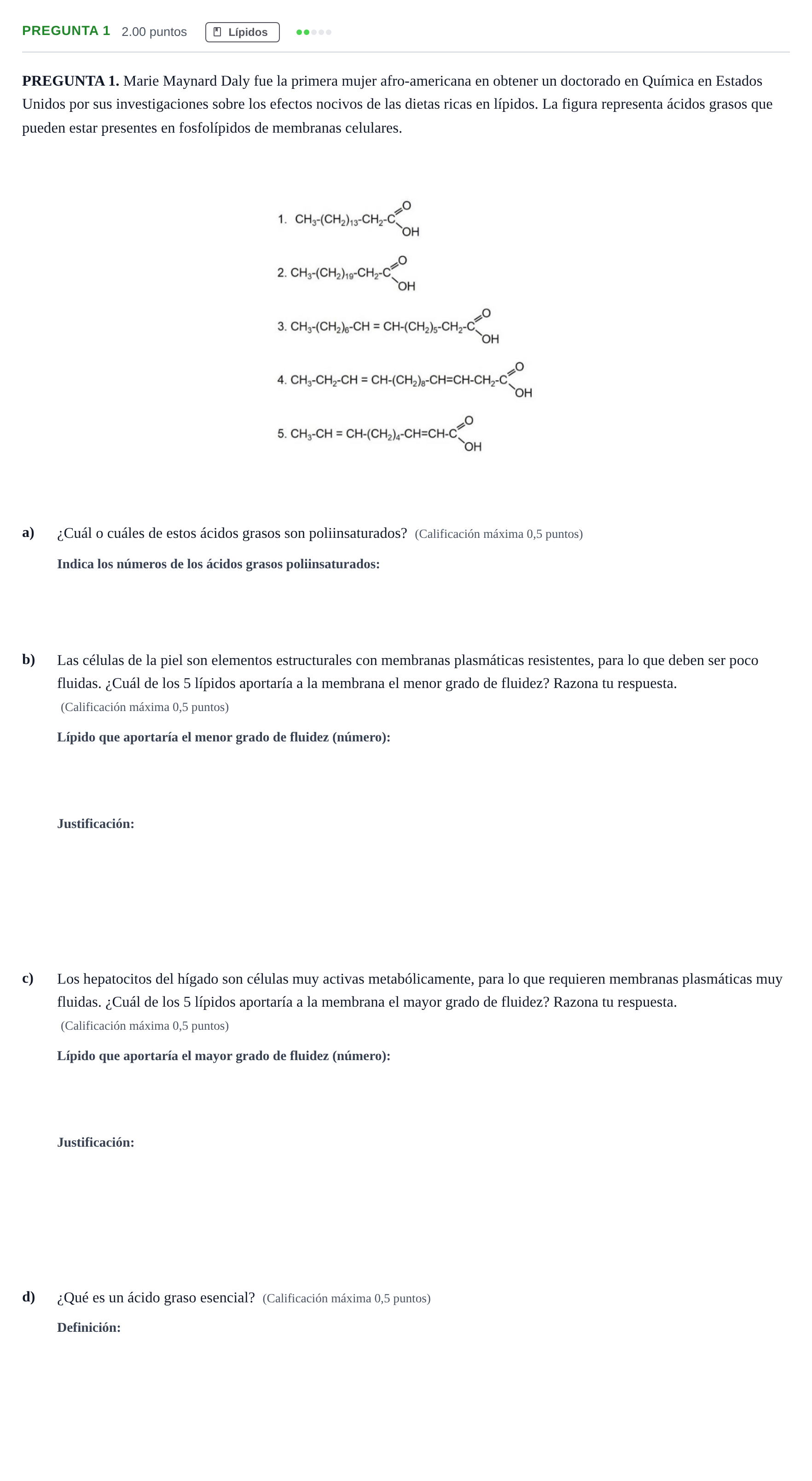 Enunciado: Pregunta 1 · Biología PAU Asturias Ordinaria 2022