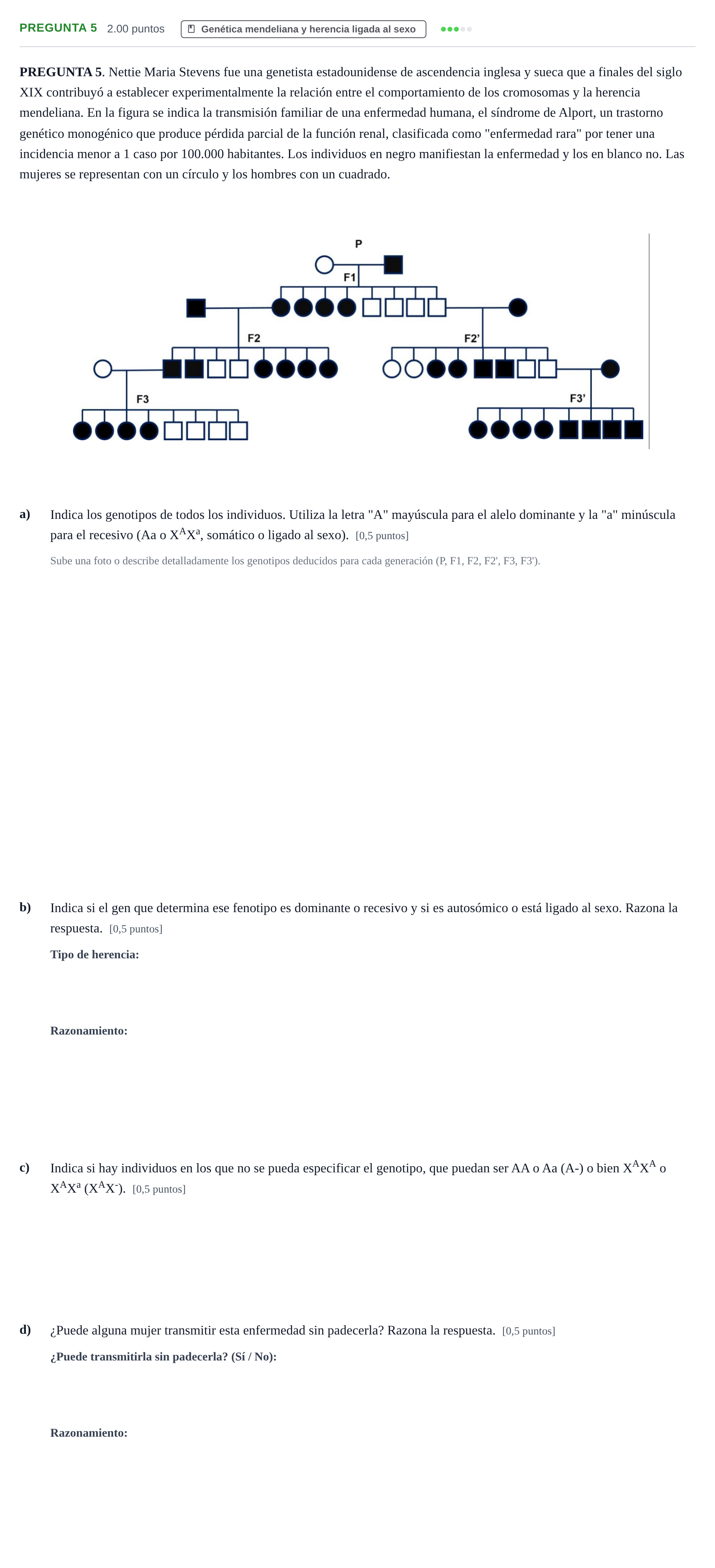 Enunciado: Pregunta 5 · Biología PAU Asturias Ordinaria 2022