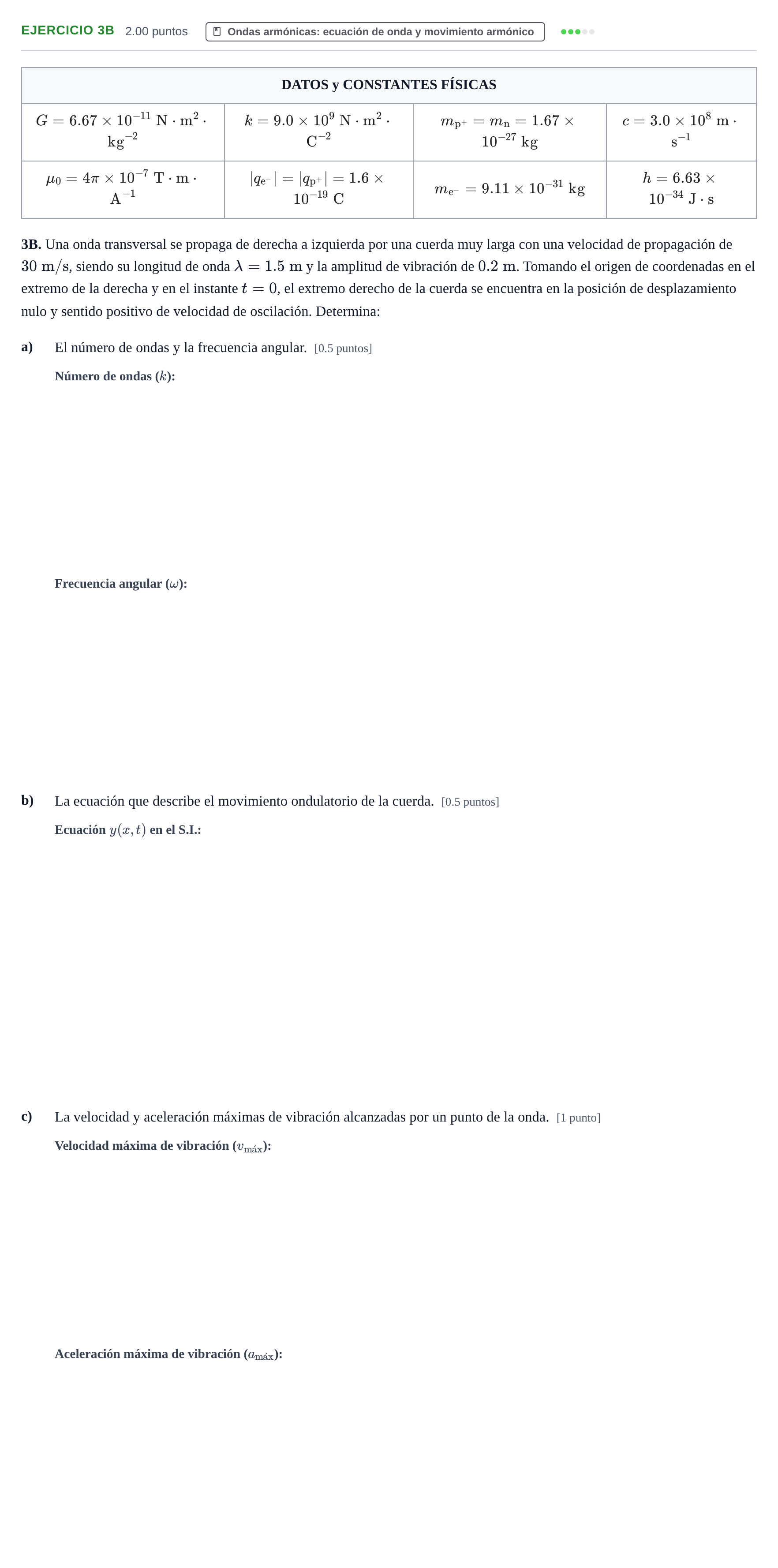 Enunciado: Ejercicio 3B · Física PAU Asturias Extraordinaria 2022