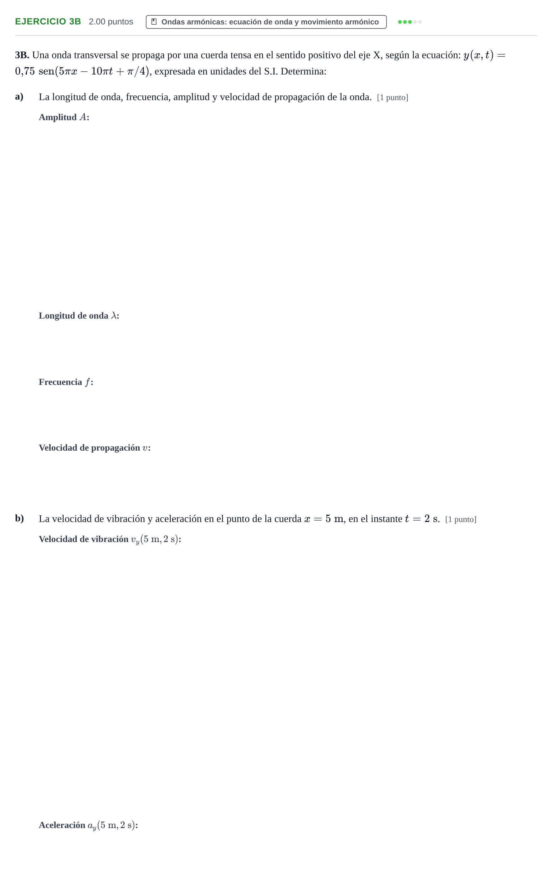 Enunciado: Ejercicio 3B · Física PAU Asturias Ordinaria 2022