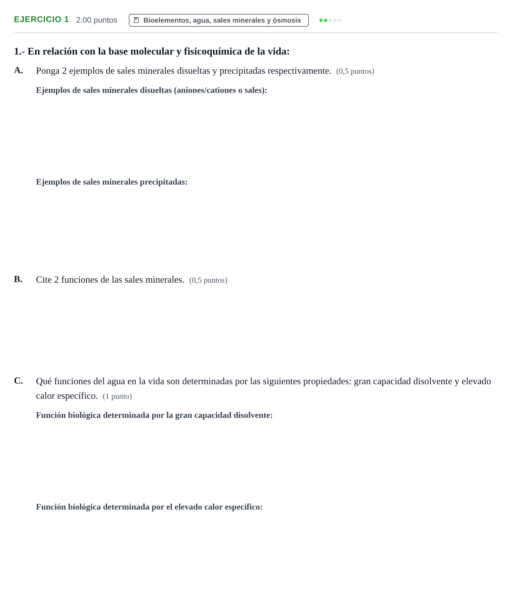 Enunciado: Problema 1 · Biología PAU Extremadura Ordinaria 2021