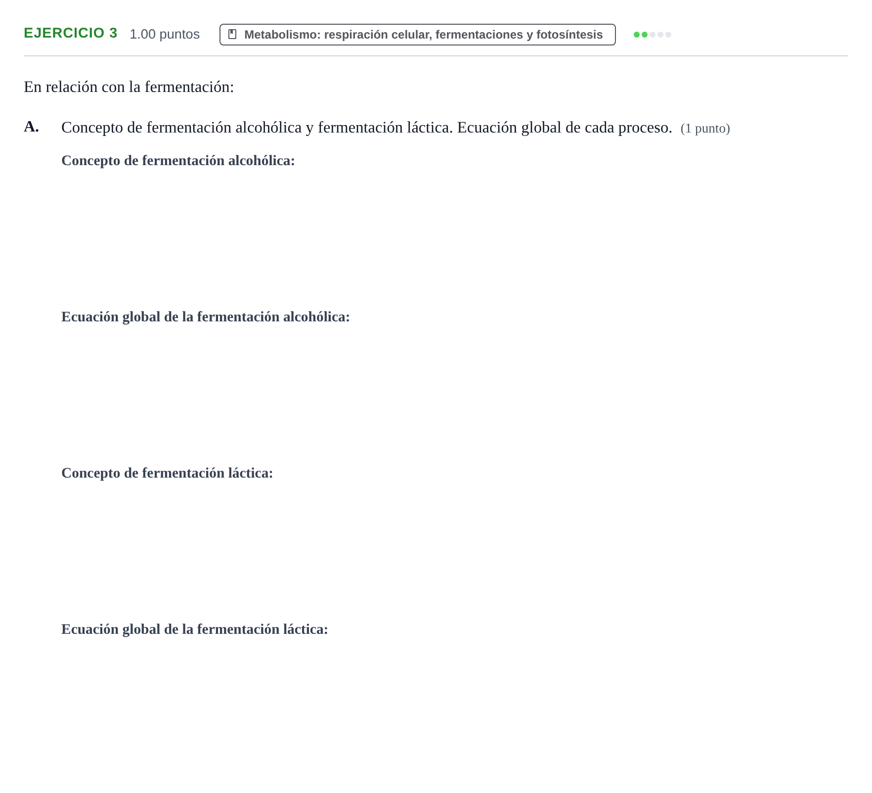 Enunciado: Ejercicio 3 - Metabolismo · Biología PAU Extremadura Ordinaria 2021
