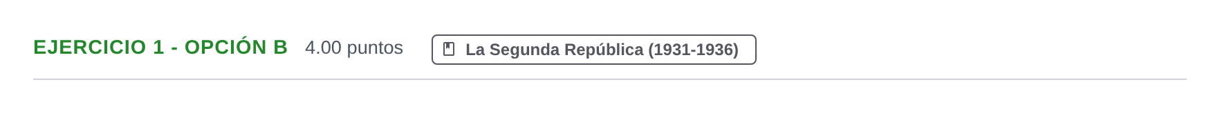 Enunciado: Ejercicio 1 - Opción B · Historia de España PAU Extremadura Ordinaria 2021