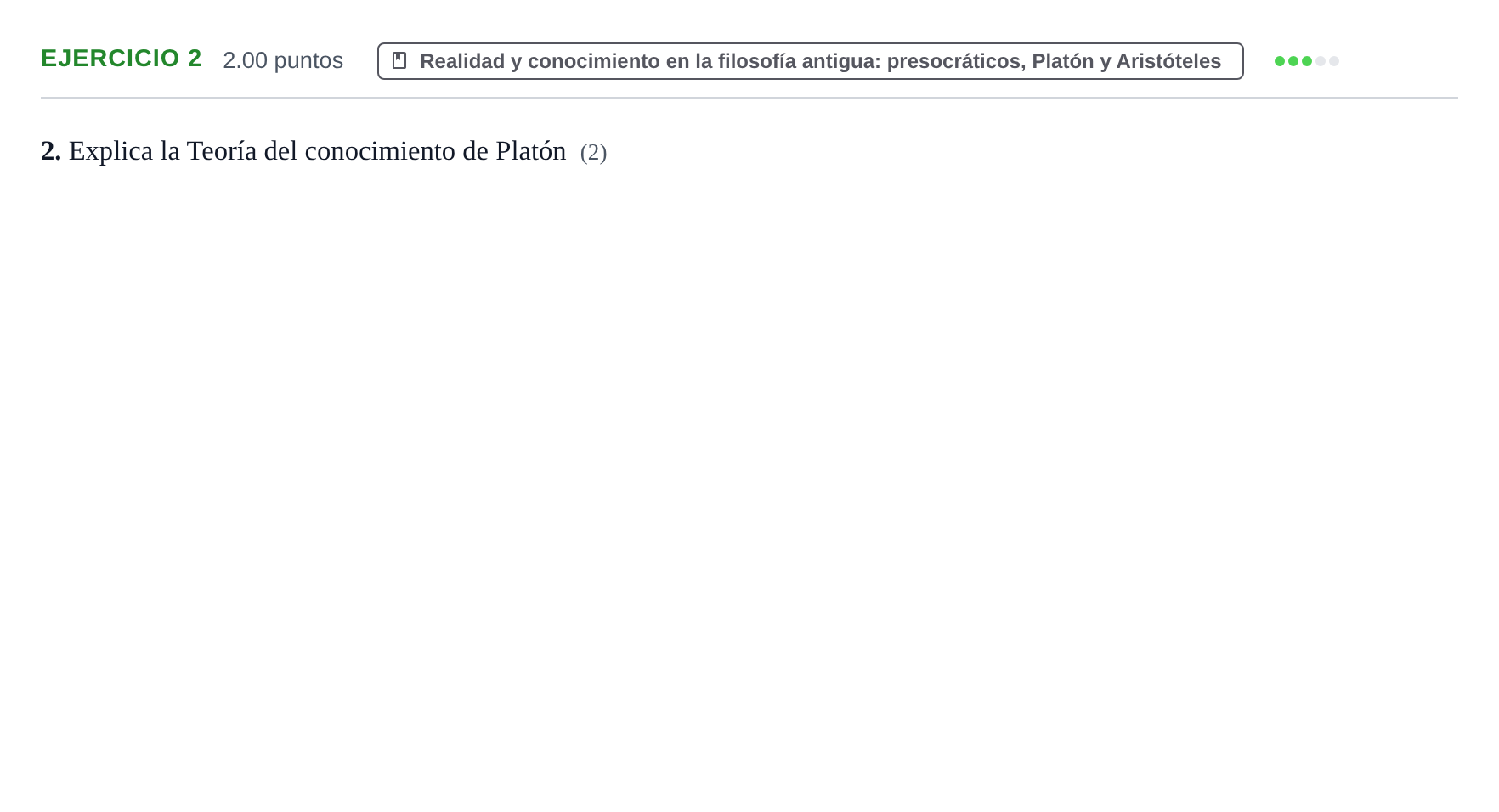 Enunciado: Problema 2 · Historia de la Filosofía PAU Extremadura Ordinaria 2021