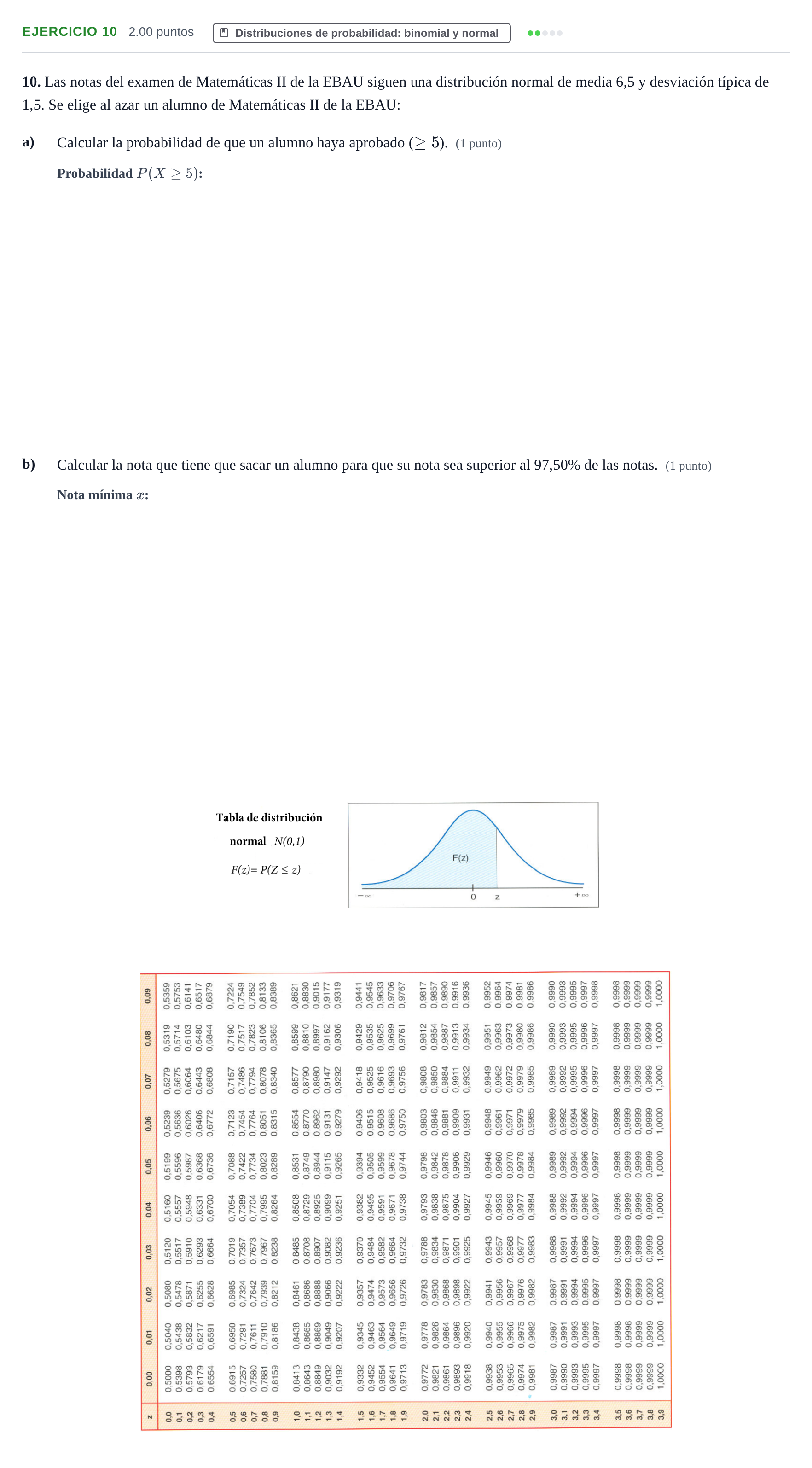 Enunciado: Problema 10 · Matemáticas II PAU Extremadura Ordinaria 2021