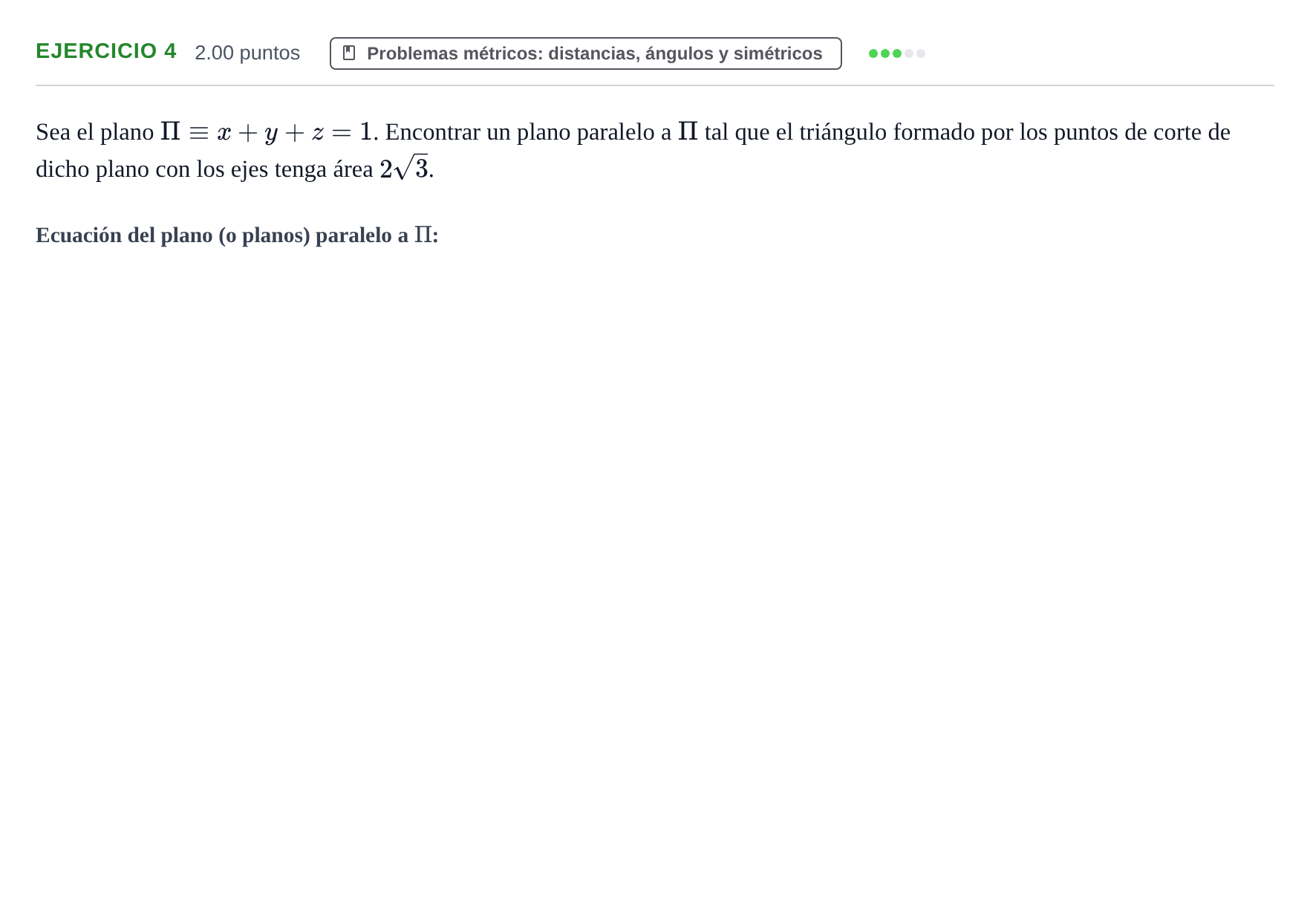 Enunciado: Problema 4 · Matemáticas II PAU Extremadura Ordinaria 2021