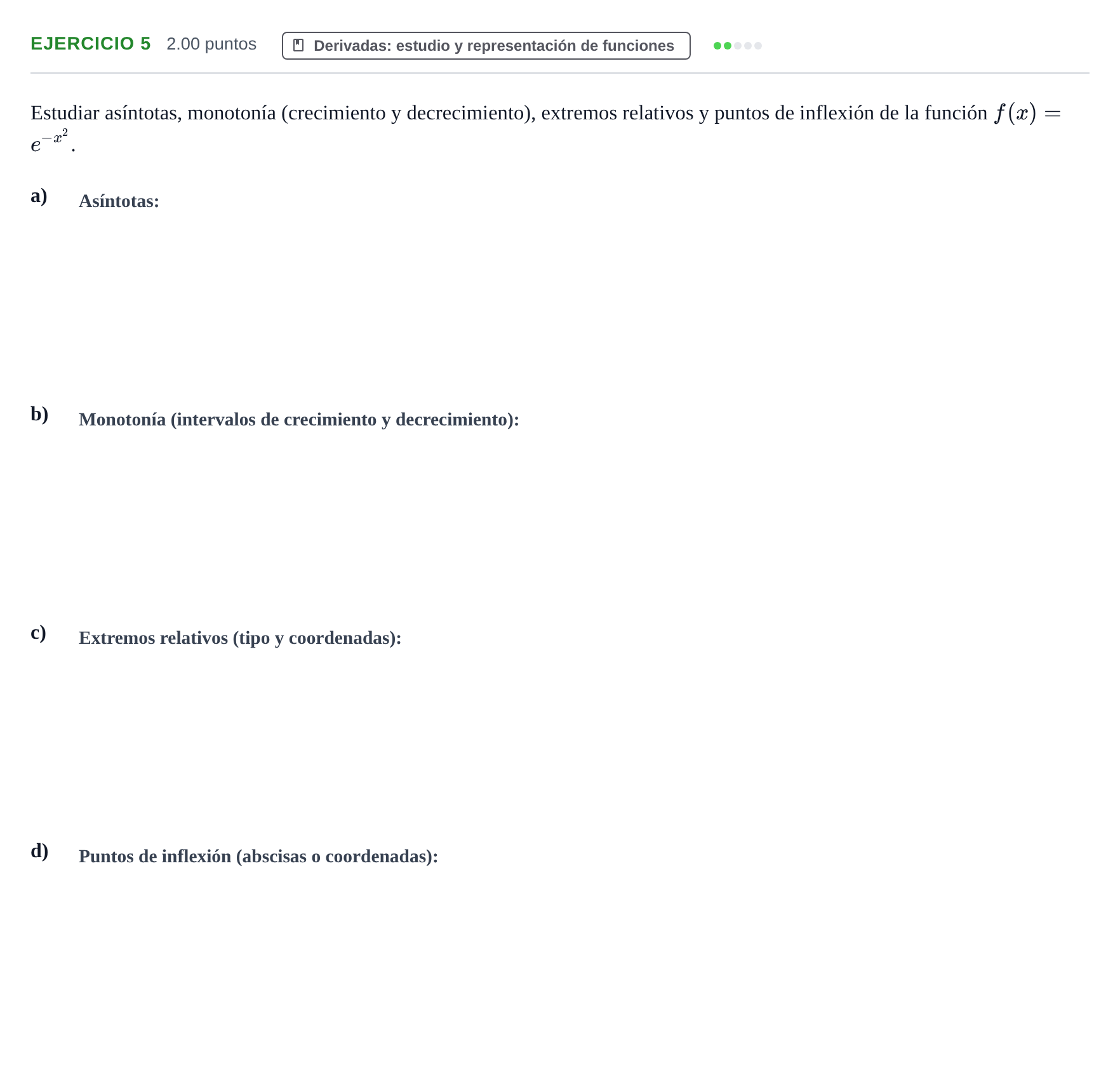 Enunciado: Problema 5 · Matemáticas II PAU Extremadura Ordinaria 2021