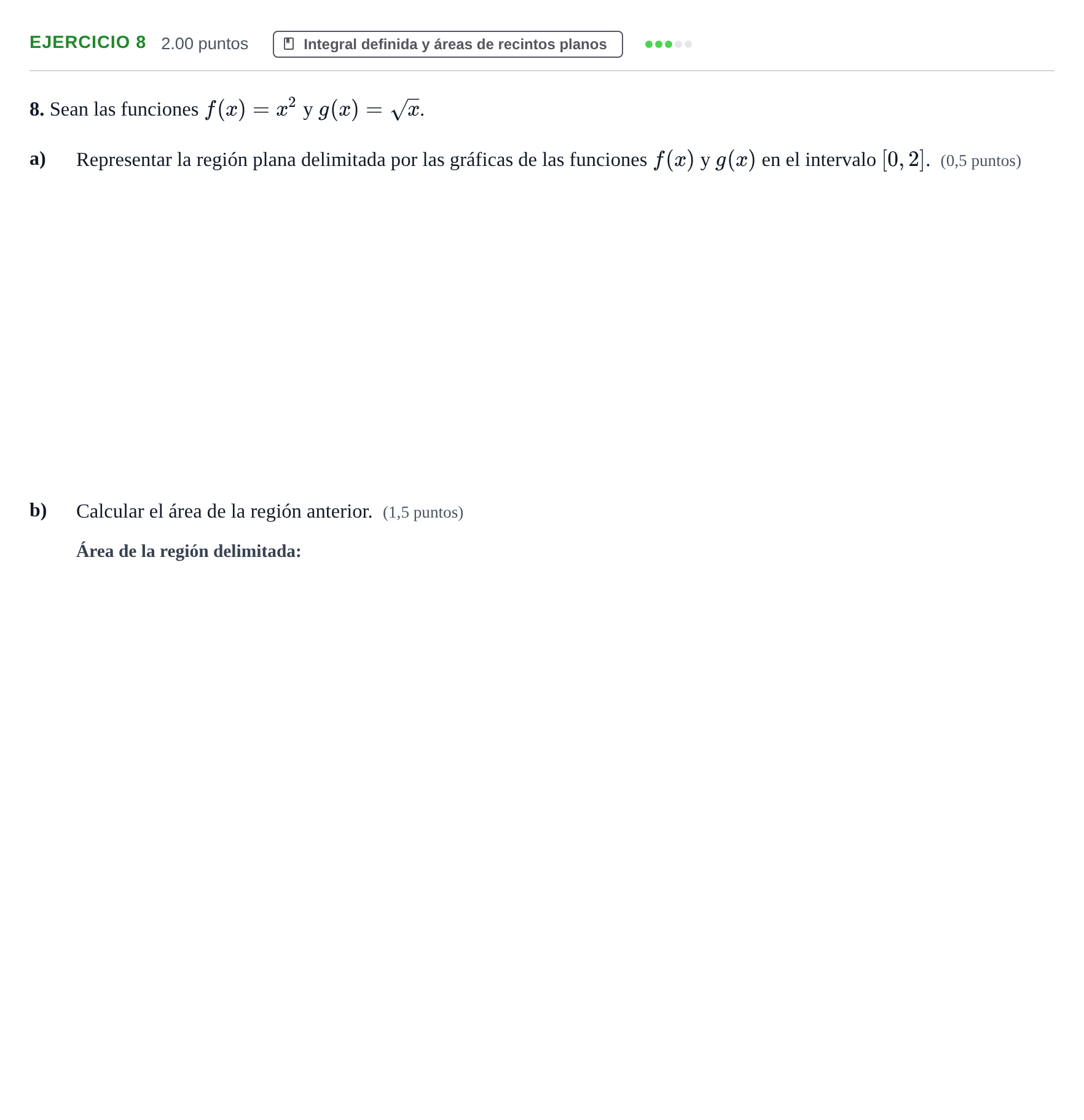 Enunciado: Problema 8 · Matemáticas II PAU Extremadura Ordinaria 2021