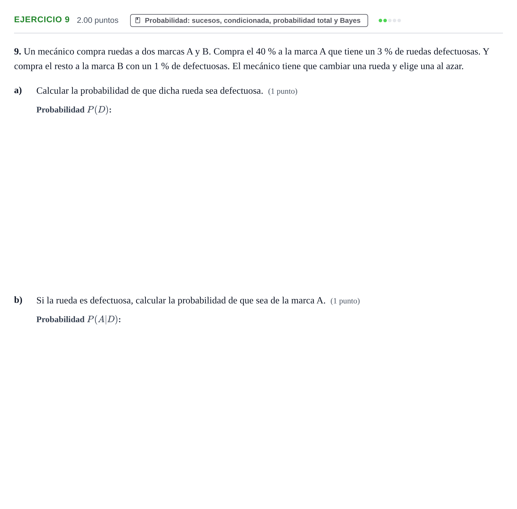 Enunciado: Problema 9 · Matemáticas II PAU Extremadura Ordinaria 2021