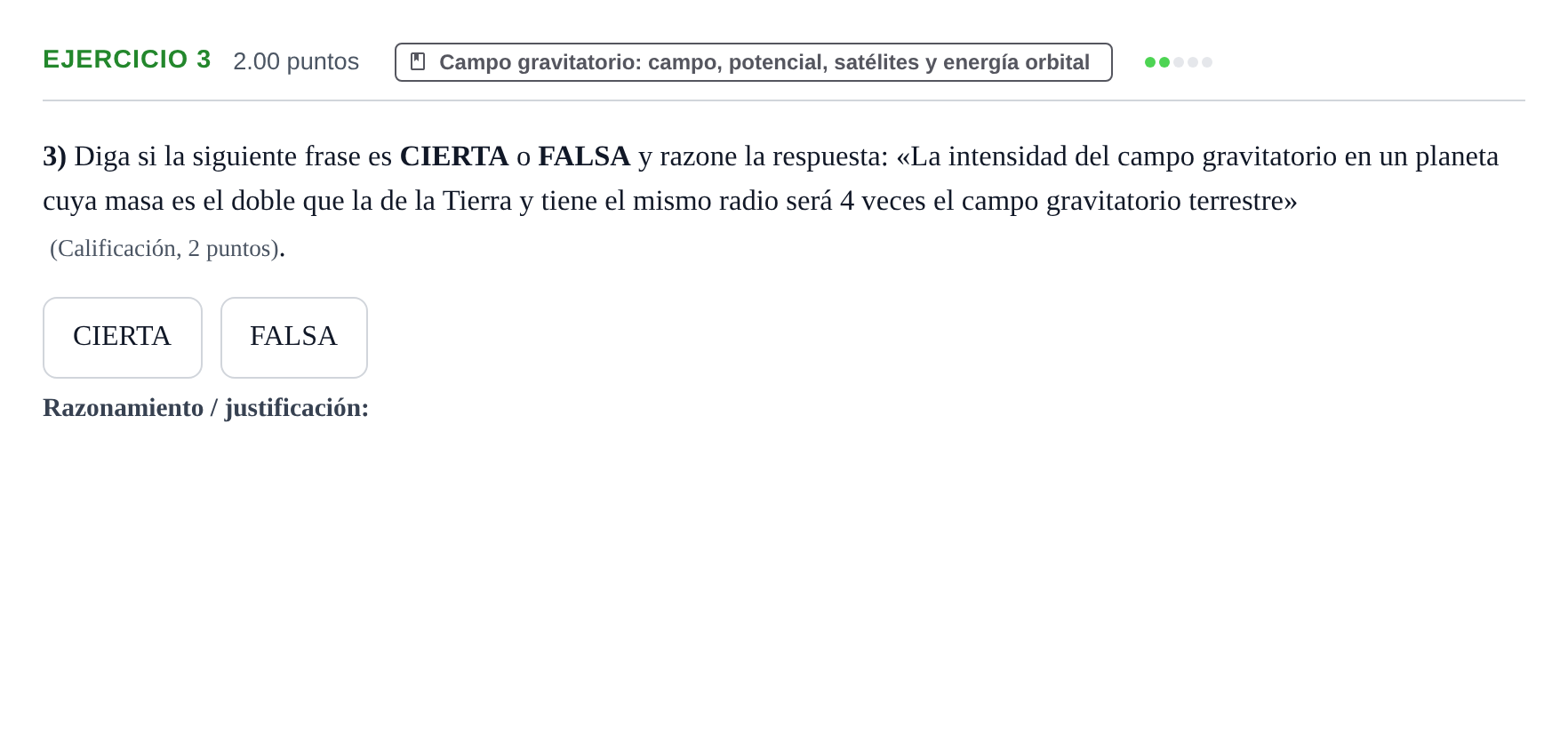 Enunciado: Problema 3 · Física PAU Extremadura Extraordinaria 2021